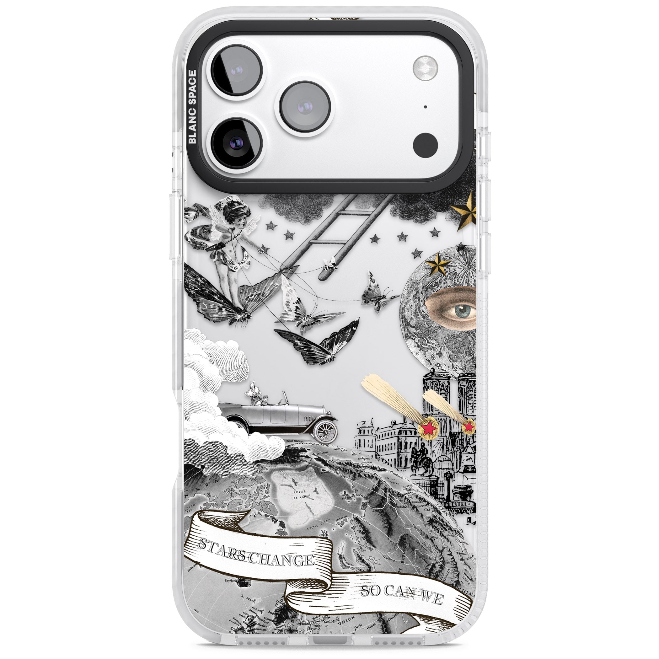 Stars Change So Can We iPhone 17 Pro Max Impact Clear Phone Case
