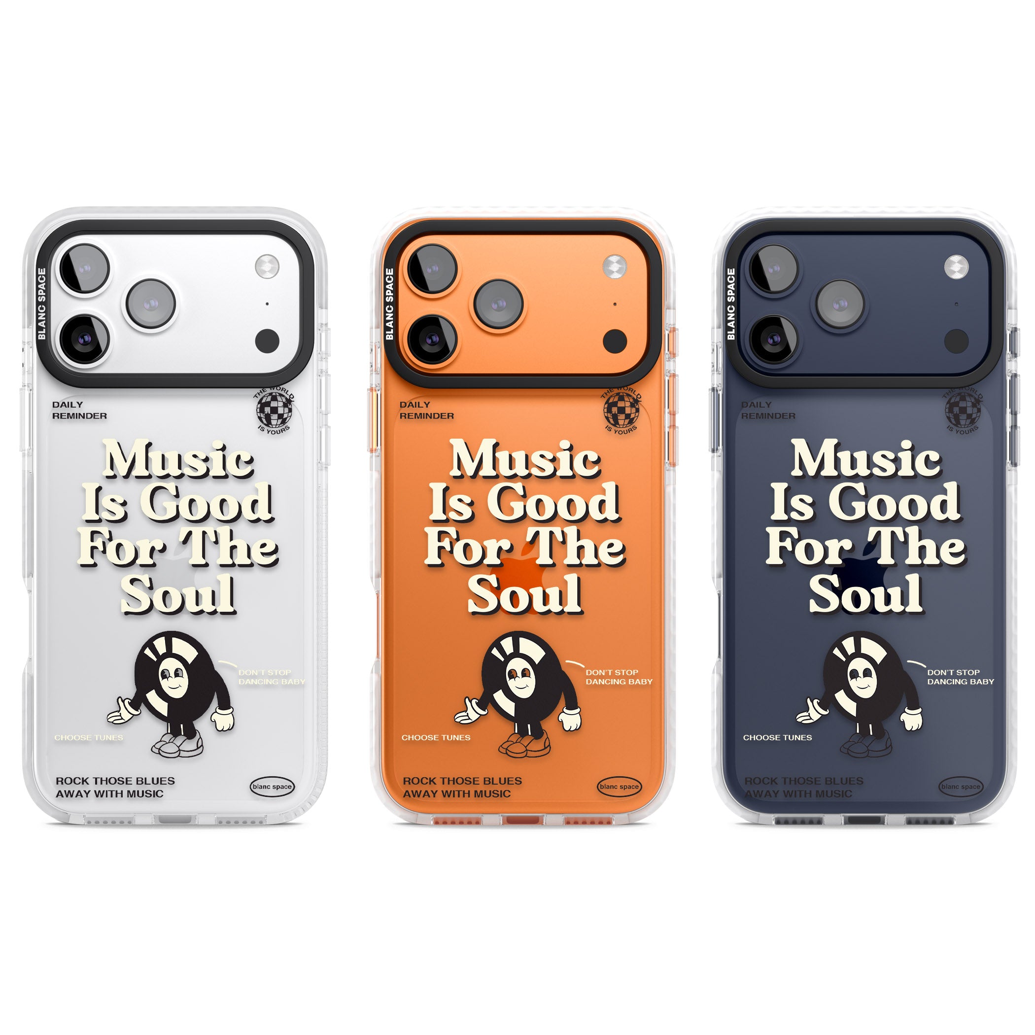 Music Is Good For The Soul iPhone 17 Pro Impact Clear Phone Case APT Impact Protection