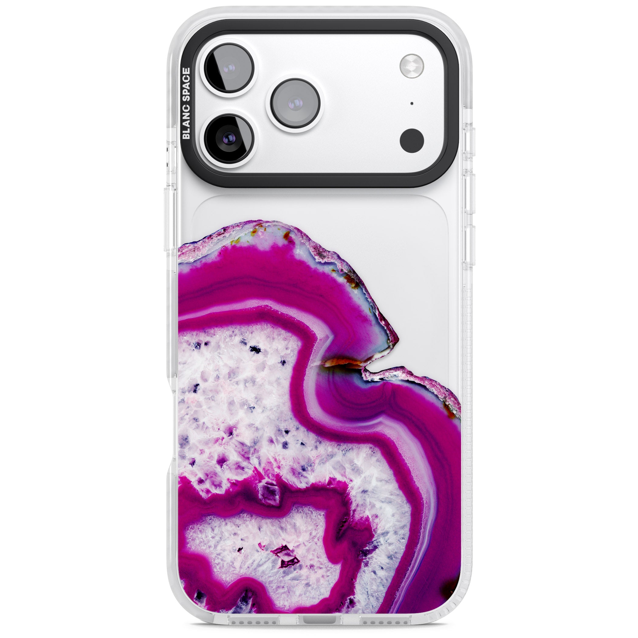 Violet Crystal Agate iPhone 17 Pro Max Impact Clear Phone Case