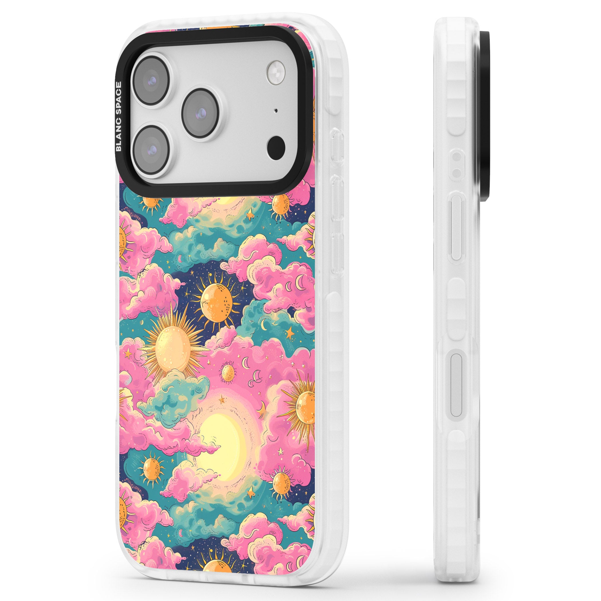 Starlight Clouds iPhone 17 Pro Max Impact Clear Phone Case Side Profile