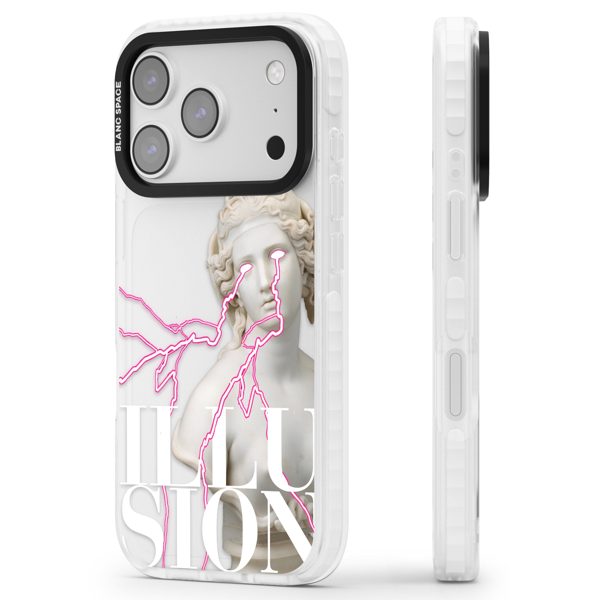 Illusion iPhone 17 Pro Max Impact Clear Phone Case Side Profile