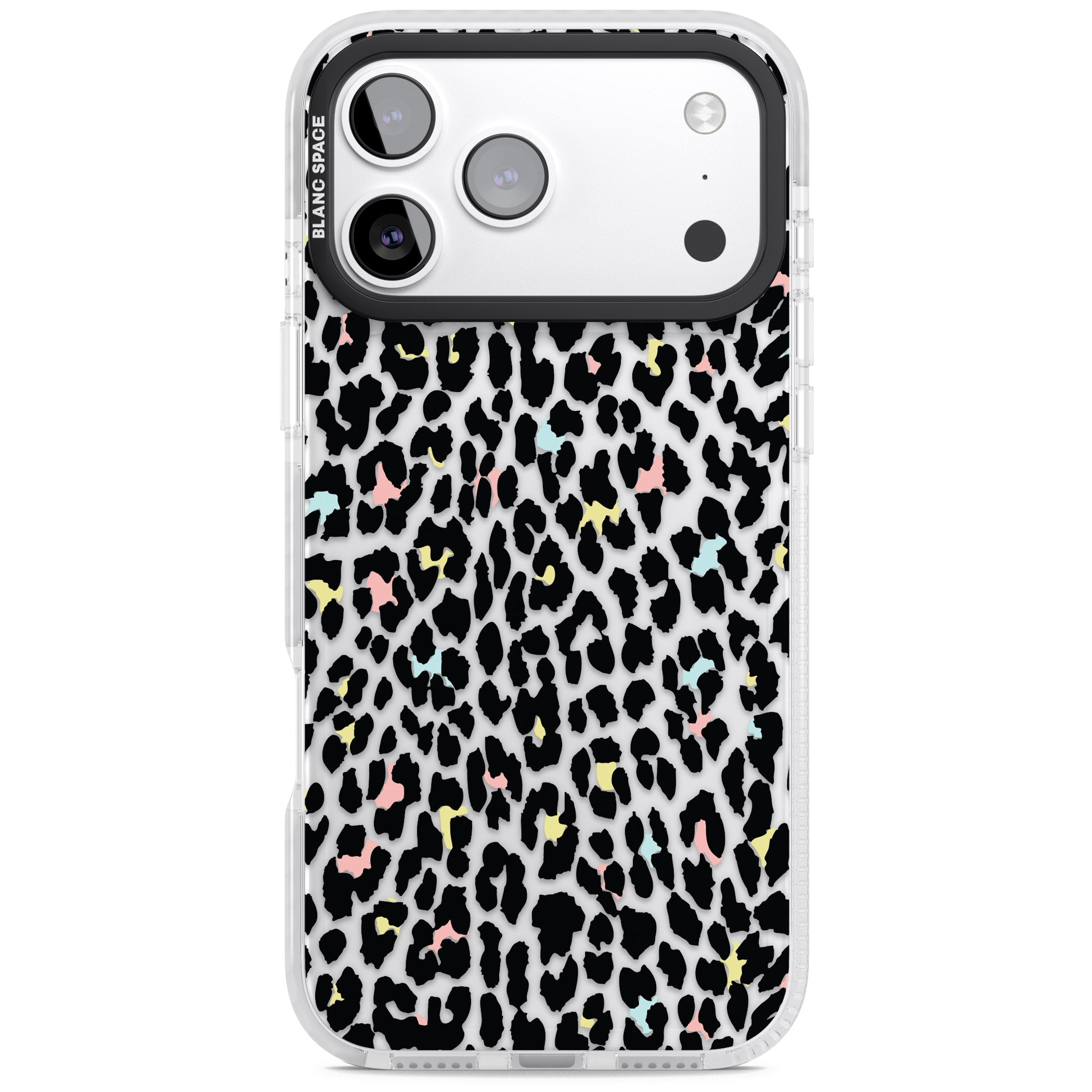Pastel Leopard Print iPhone 17 Pro Max Impact Clear Phone Case