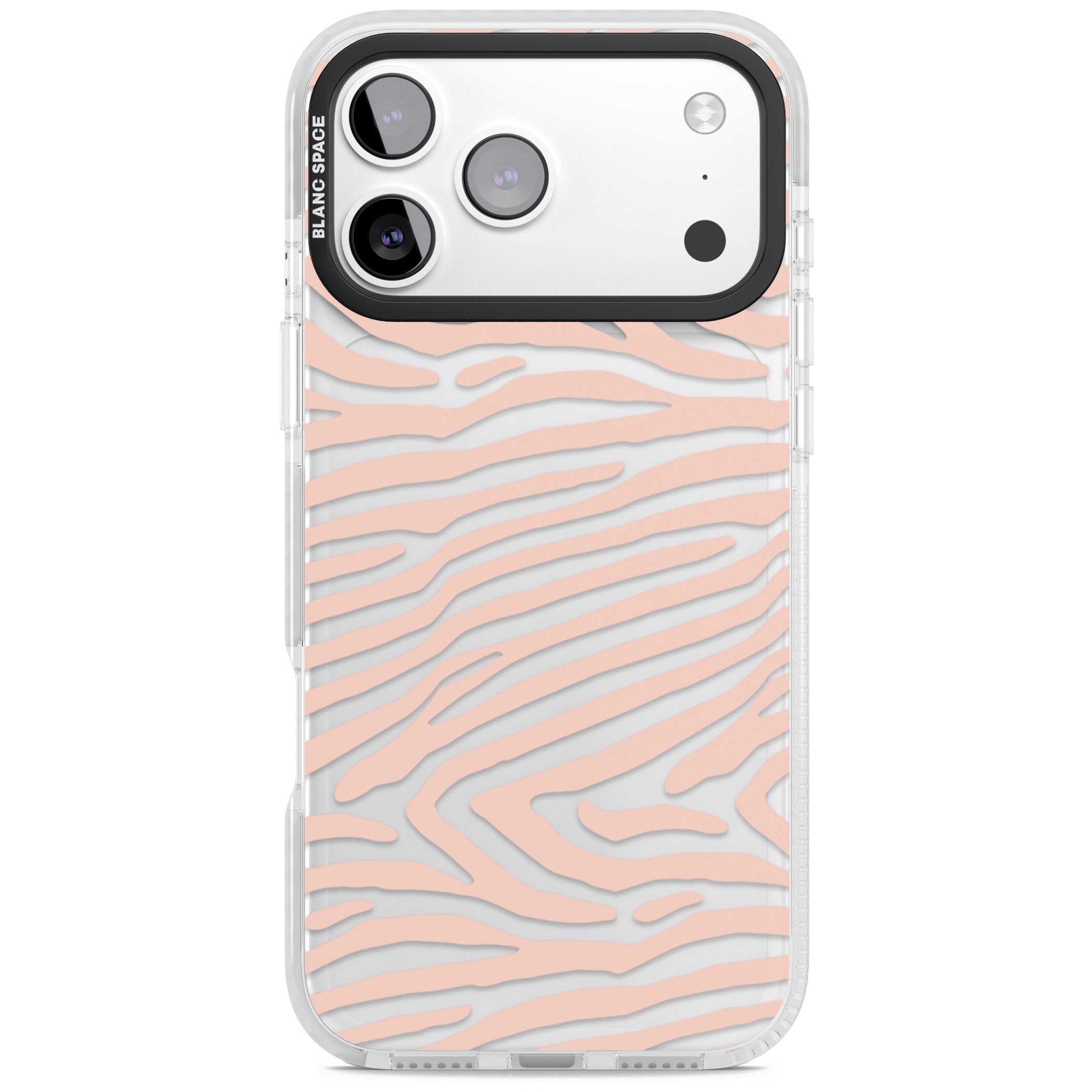 Horizontal Zebra Stripes Transparent Animal Print iPhone 17 Pro Max Impact Clear Phone Case