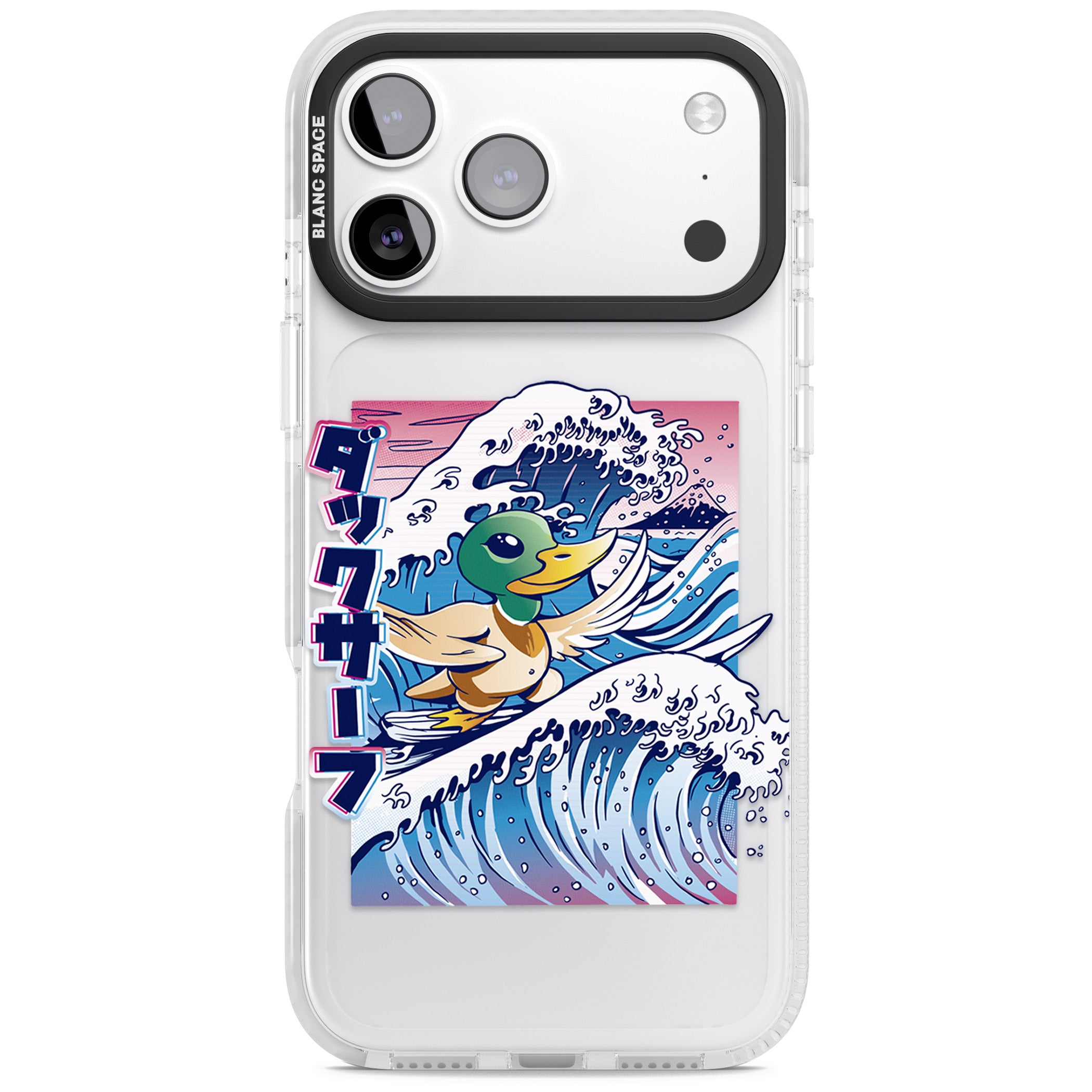Duck Surf iPhone 17 Pro Max Impact Clear Phone Case