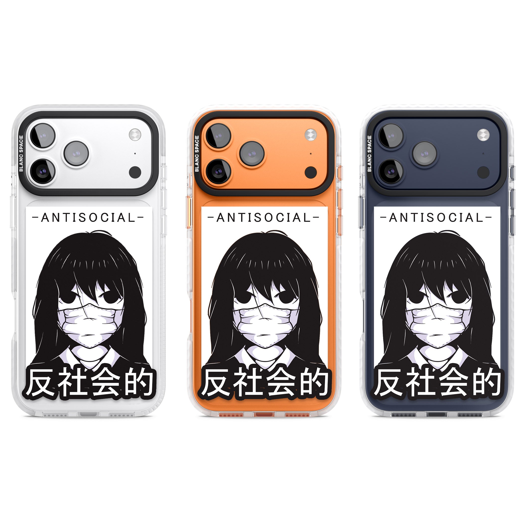 Anti Social iPhone 17 Pro Impact Clear Phone Case APT Impact Protection