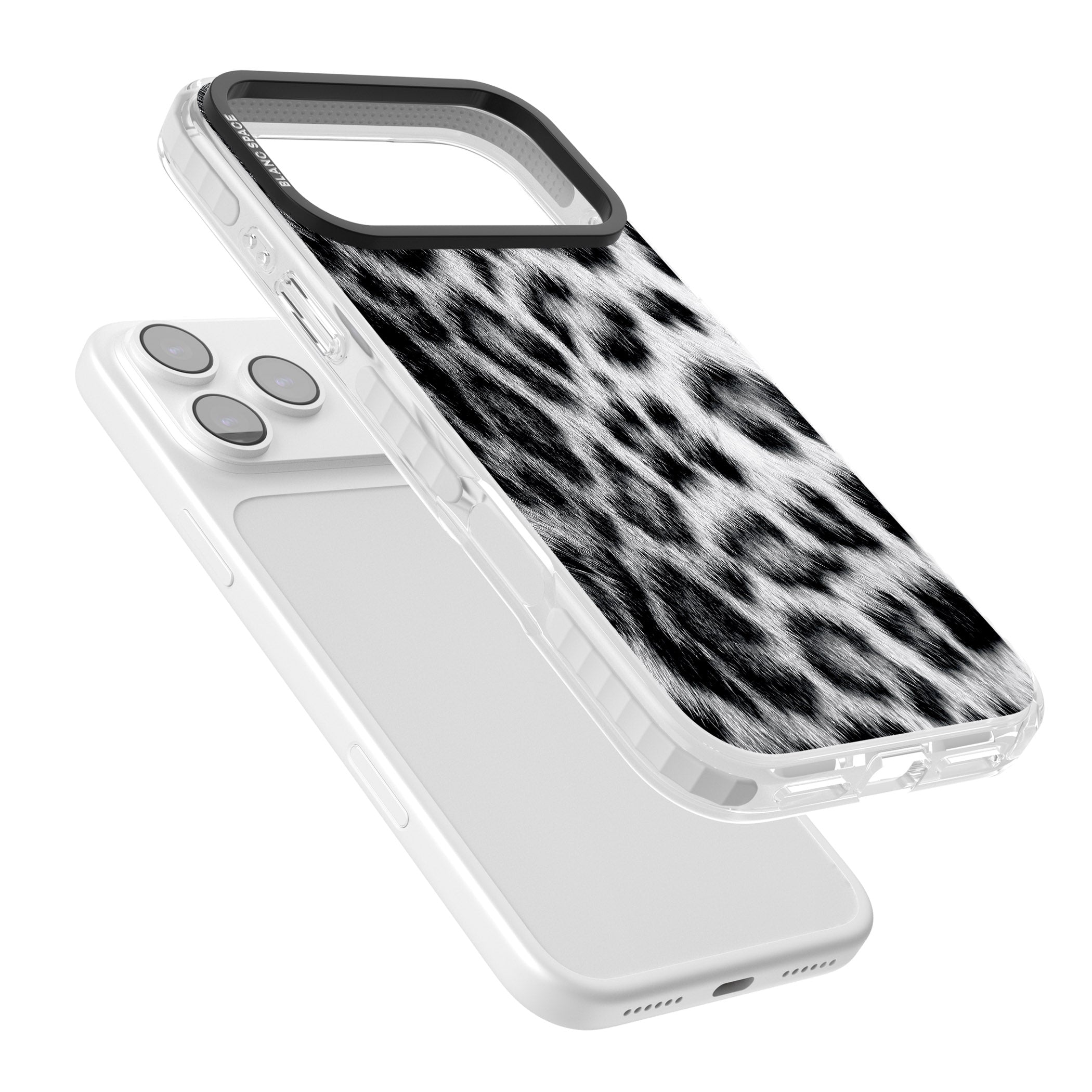 Animal Fur Pattern Snow Leopard iPhone 17 Pro Impact Clear Phone Case Colours