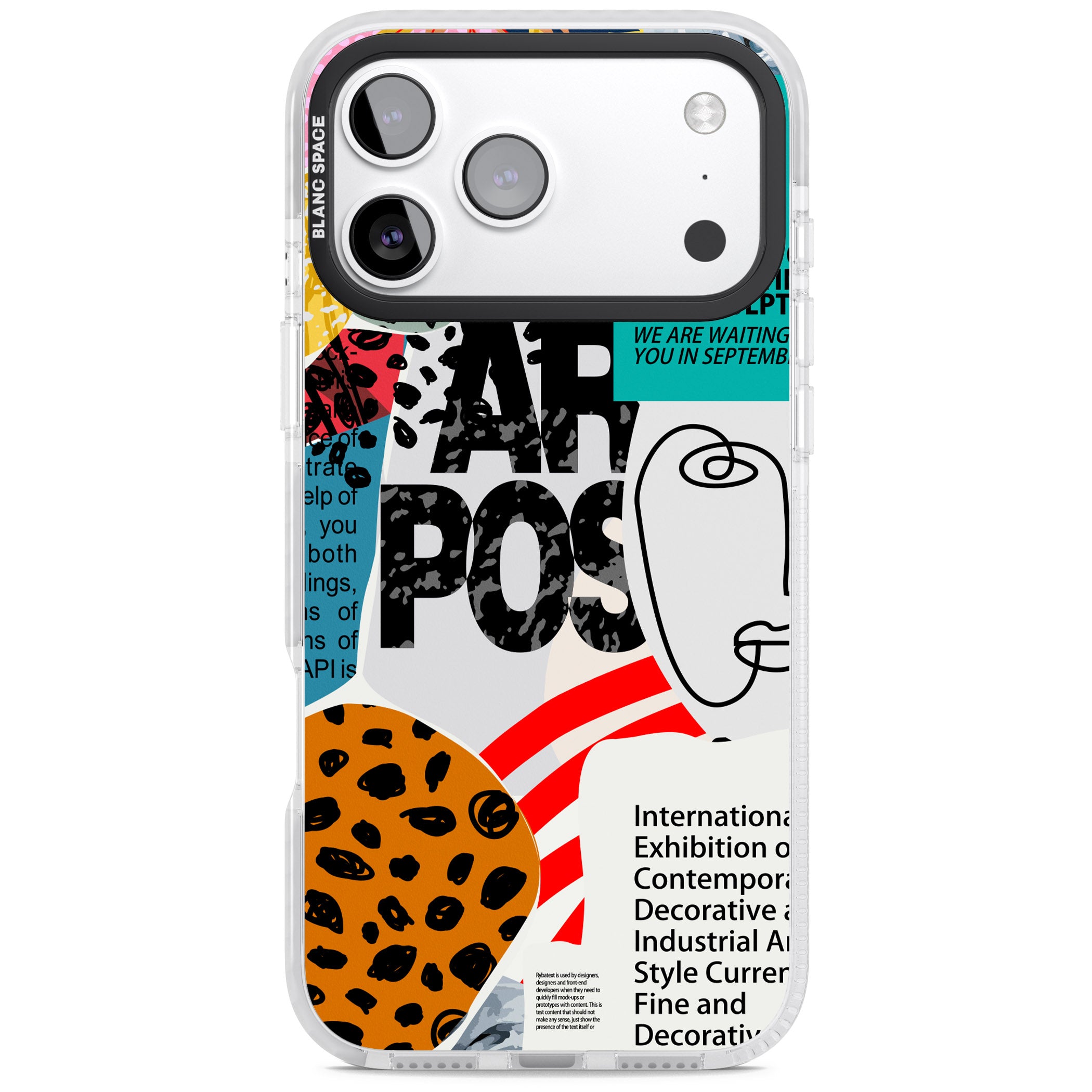 Abstract Art Poster iPhone 17 Pro Max Impact Clear Phone Case