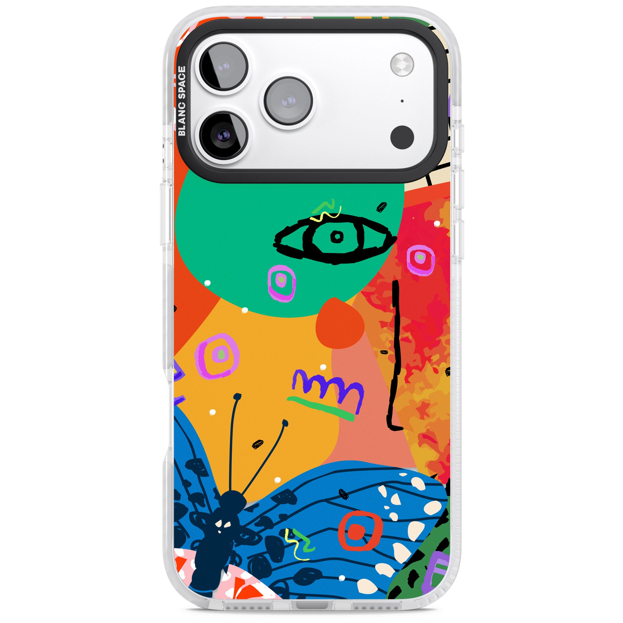 Abstract Butterfly iPhone 17 Pro Max Impact Clear Phone Case