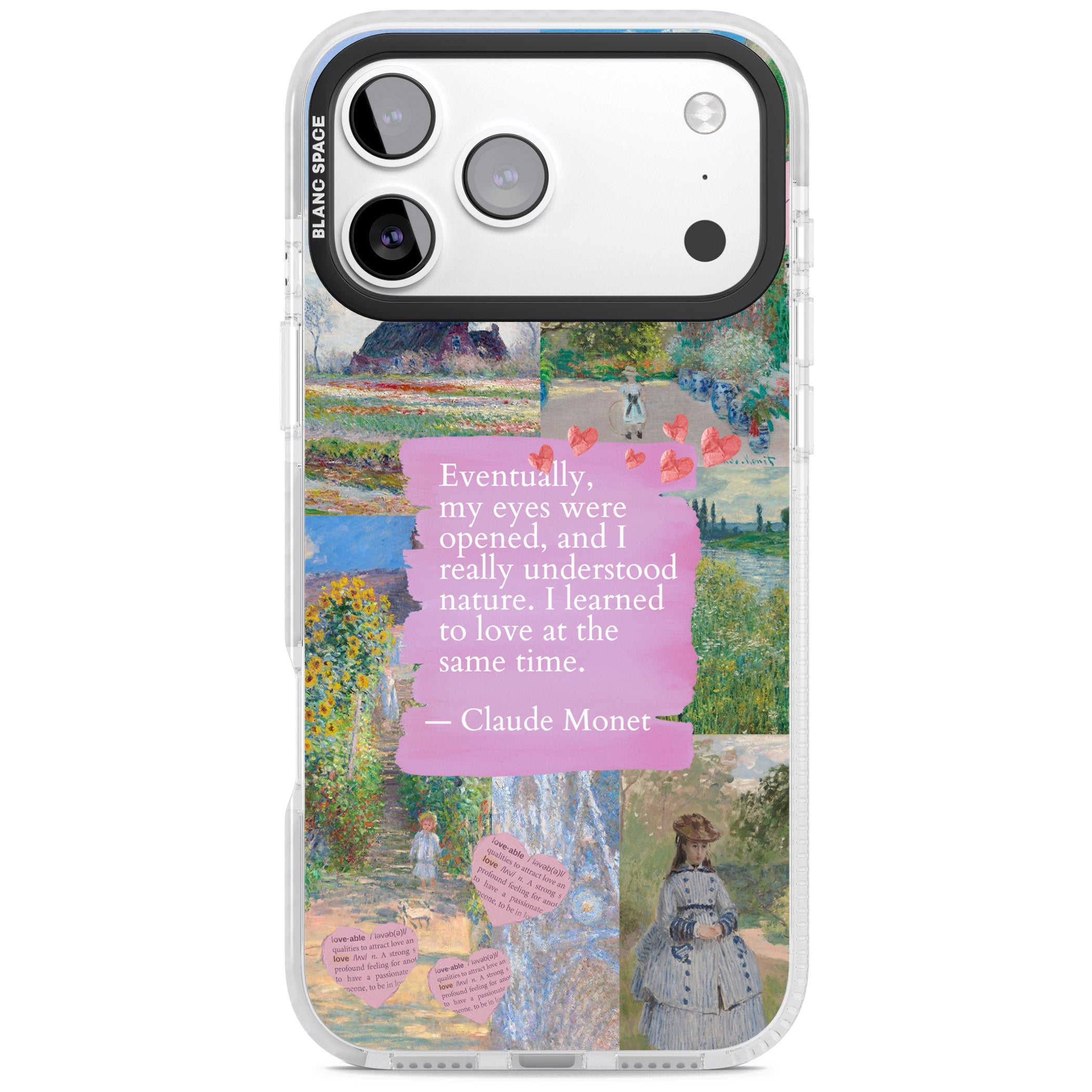 Monet 'Eyes Were Opened' Collage iPhone 17 Pro Max Impact Clear Phone Case