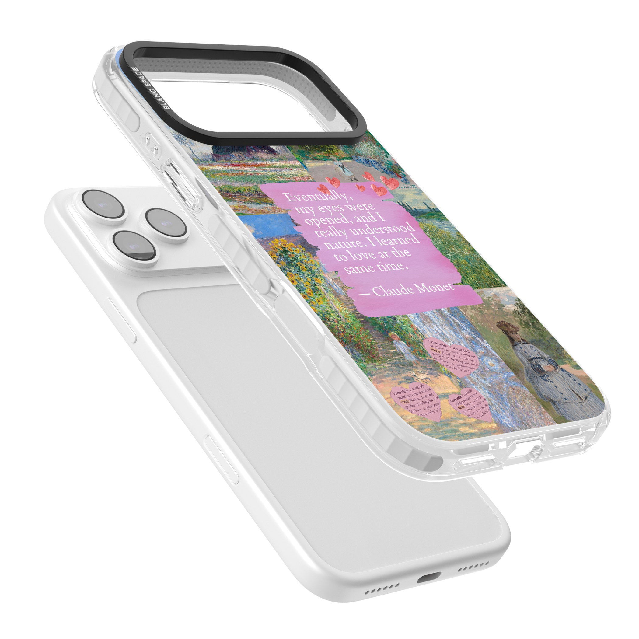 Monet 'Eyes Were Opened' Collage iPhone 17 Pro Max Impact Clear Phone Case Colours