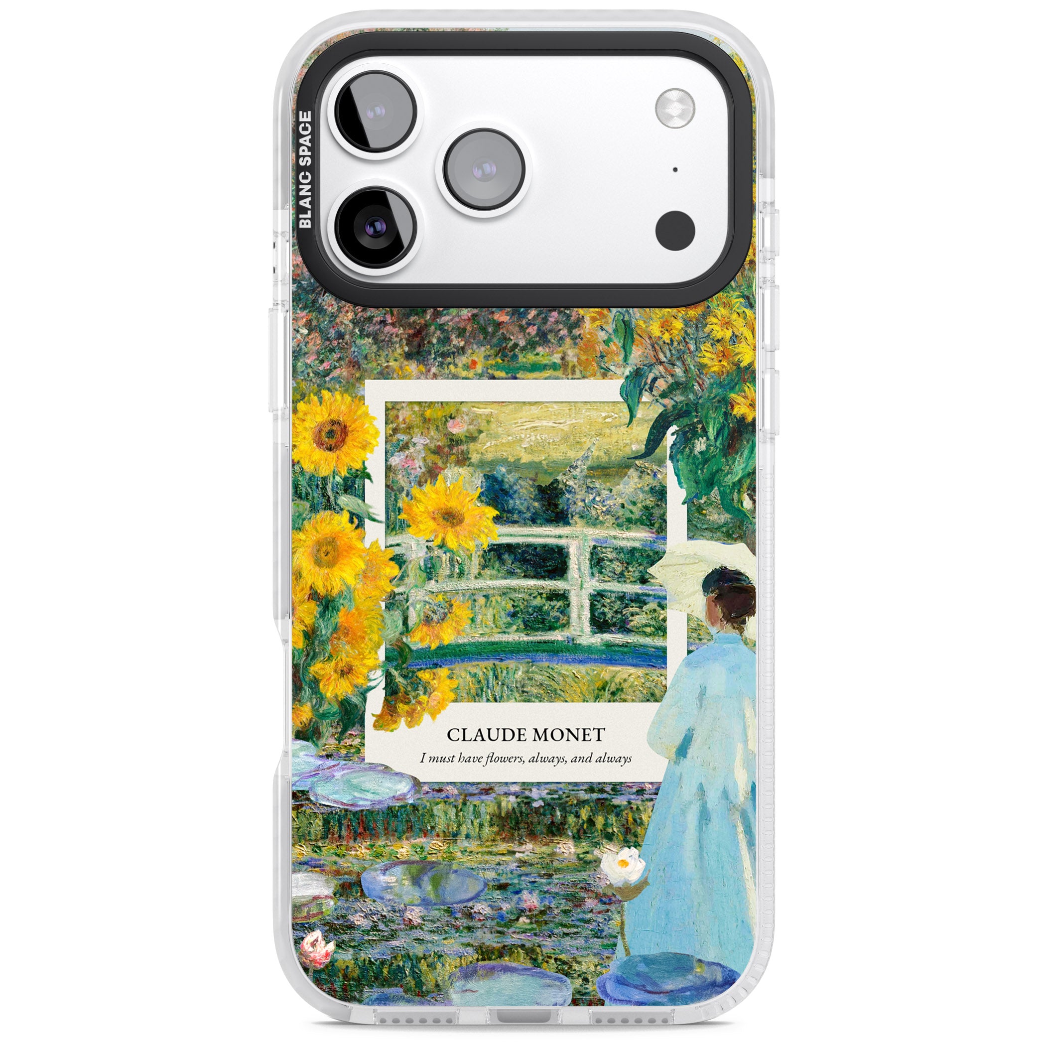 Monet Garden Bridge iPhone 17 Pro Max Impact Clear Phone Case