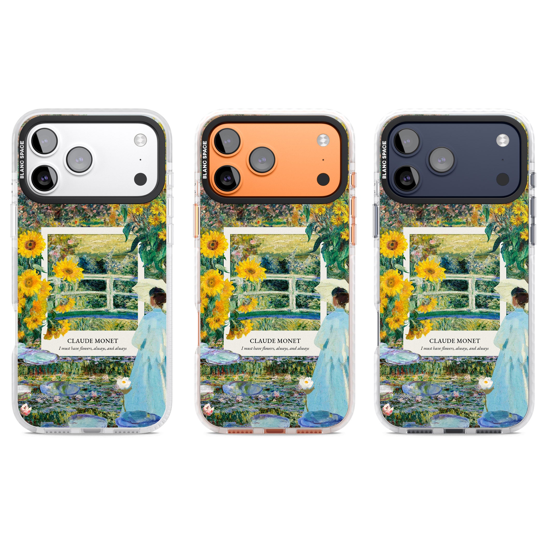 Monet Garden Bridge iPhone 17 Pro Impact Clear Phone Case APT Impact Protection