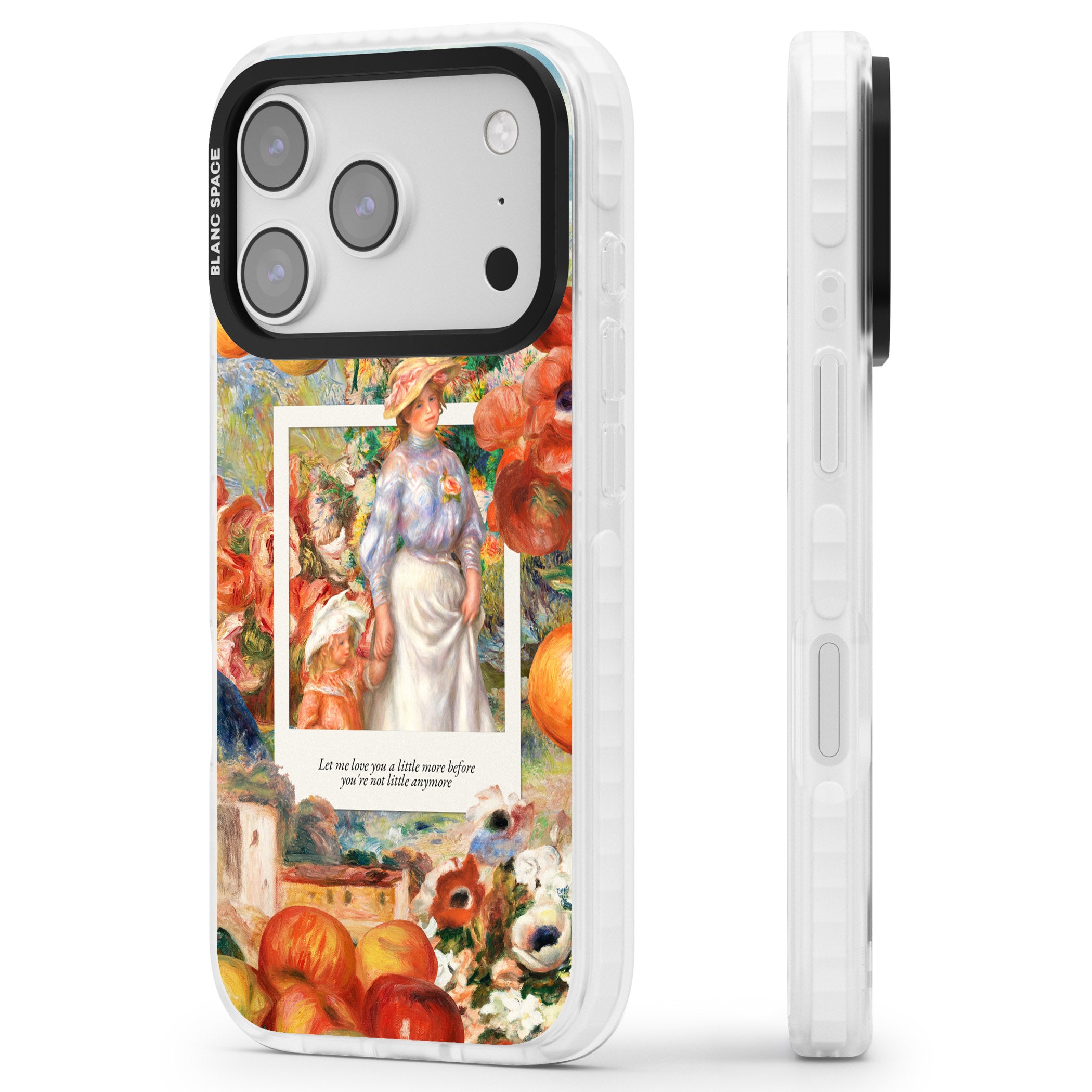 Renoir Mother & Child iPhone 17 Pro Max Impact Clear Phone Case Side Profile