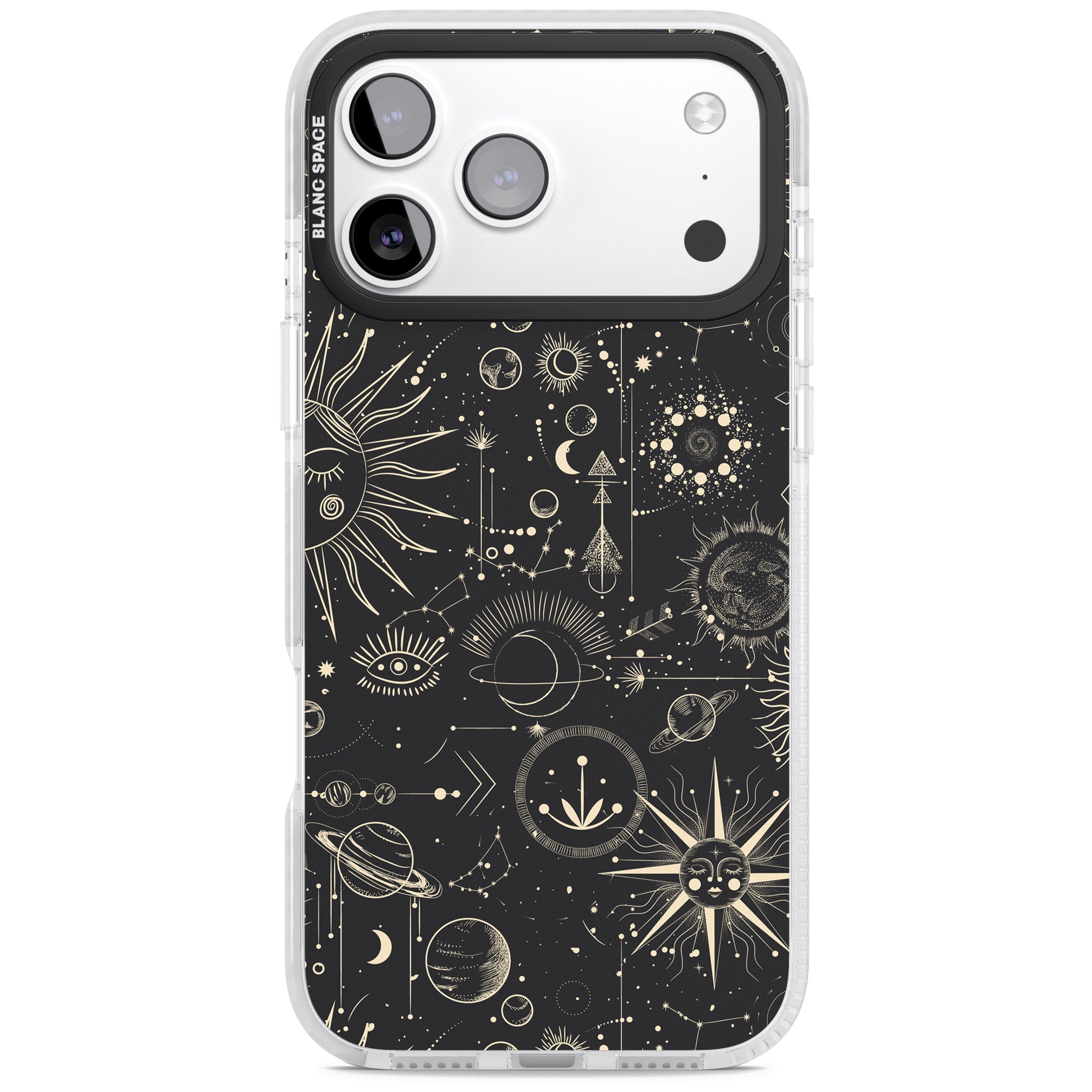 Cosmic Suns And Planets iPhone 17 Pro Max Impact Clear Phone Case