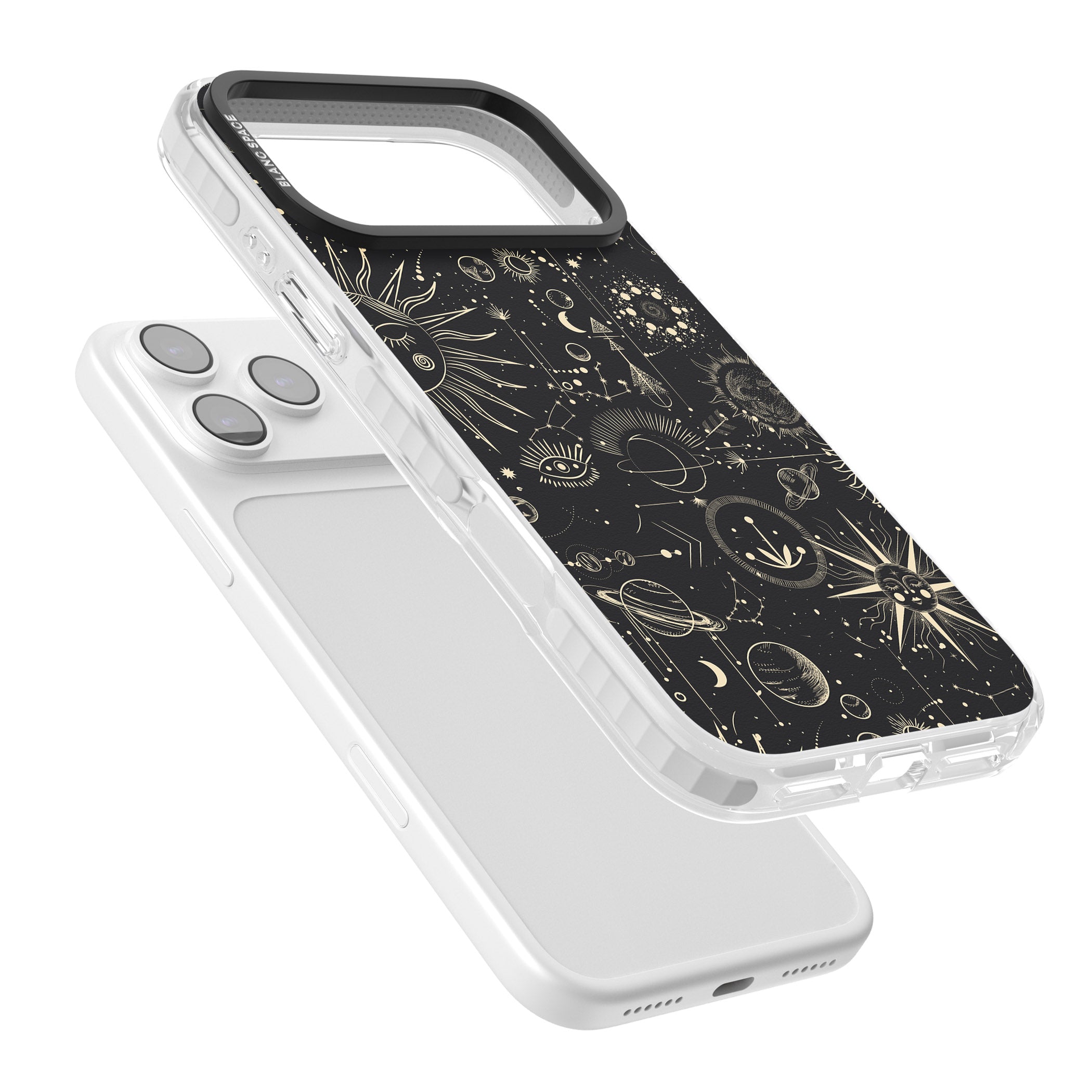 Cosmic Suns And Planets iPhone 17 Pro Max Impact Clear Phone Case Colours