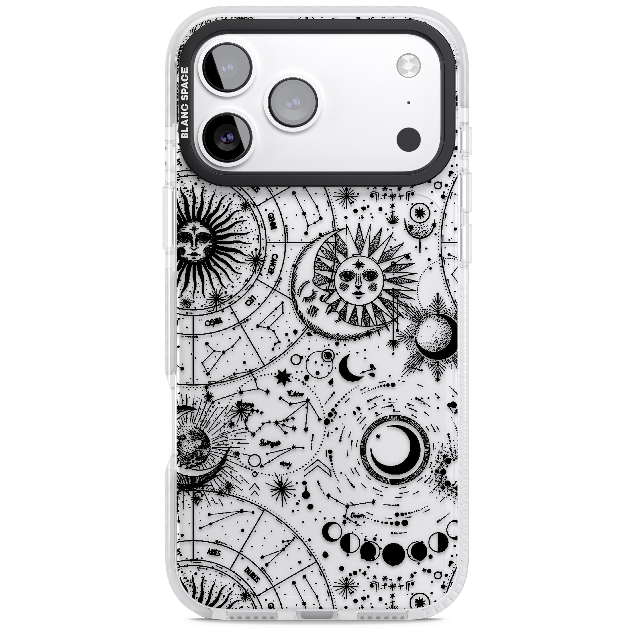 Celestial Zodiac iPhone 17 Pro Max Impact Clear Phone Case