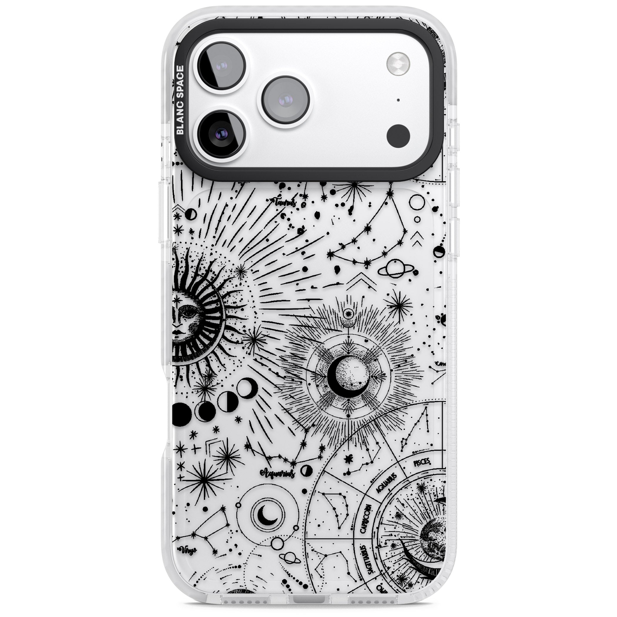 Celestial Chart iPhone 17 Pro Max Impact Clear Phone Case