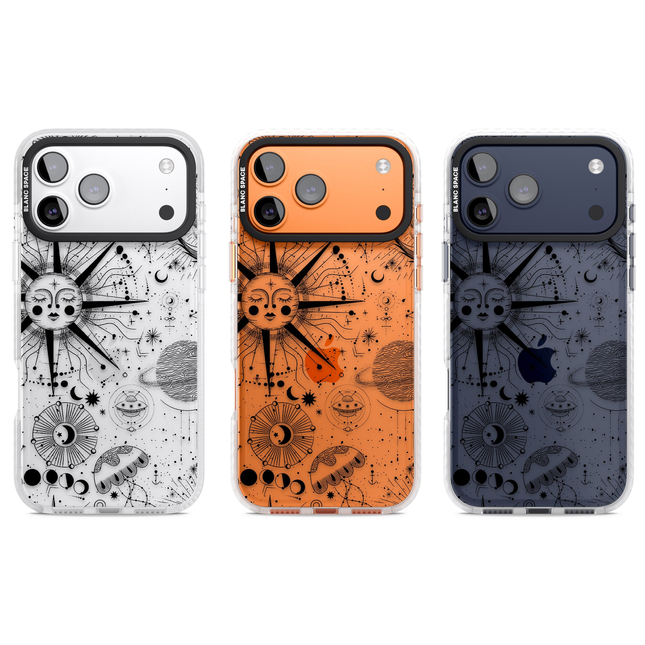 Cosmic Sun Zodiac iPhone 17 Pro Impact Clear Phone Case APT Impact Protection