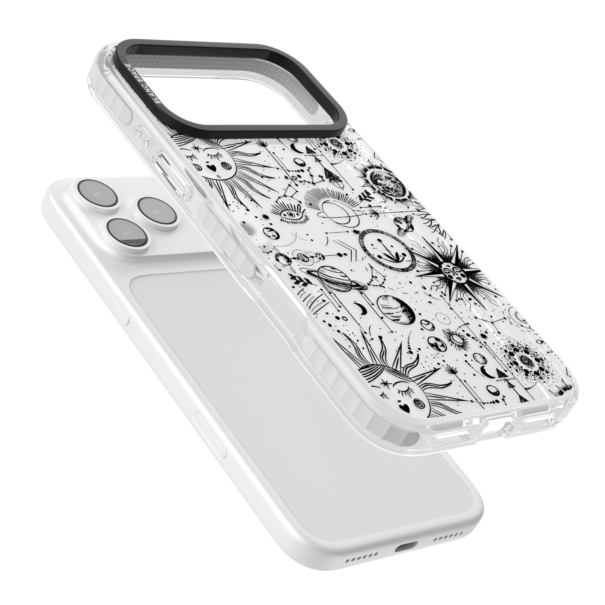 Cosmic Zodiac iPhone 17 Pro Max Impact Clear Phone Case Colours