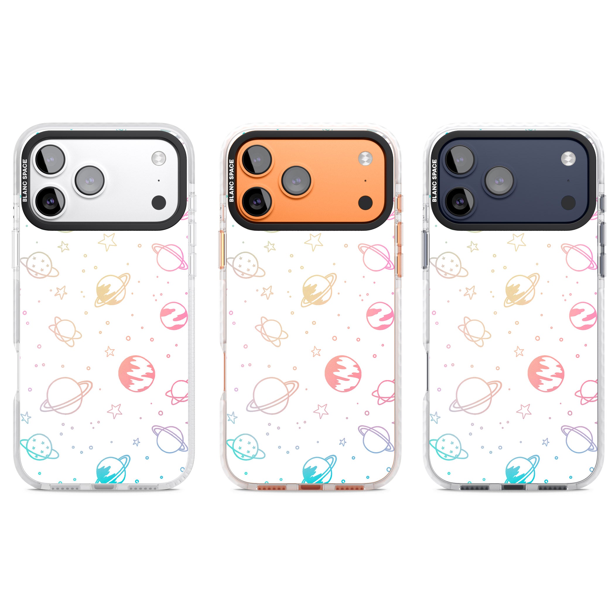 Pastel Cosmic Galaxy iPhone 17 Pro Impact Clear Phone Case APT Impact Protection