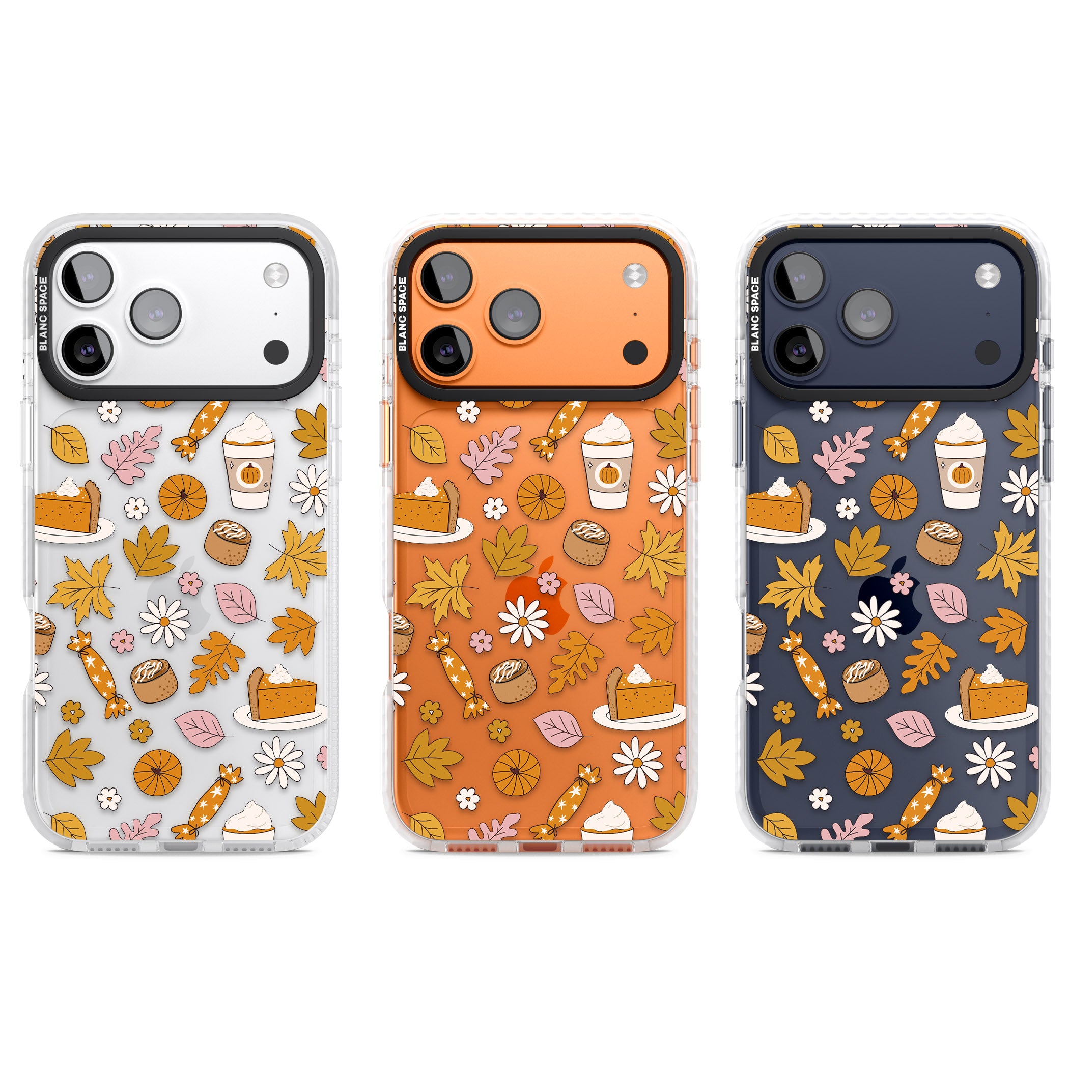 Pumpkin Spice iPhone 17 Pro Impact Clear Phone Case APT Impact Protection