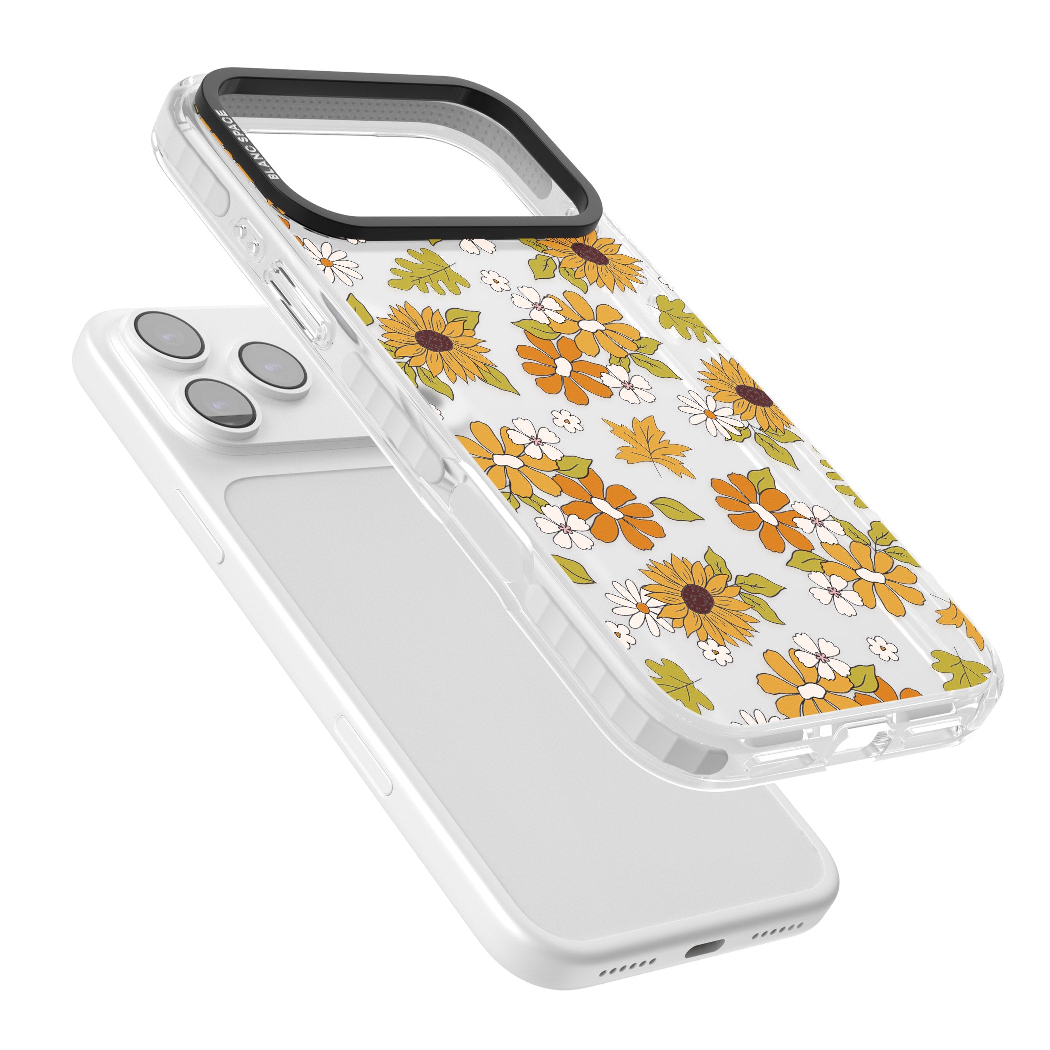 Boho Sunflowers iPhone 17 Pro Max Impact Clear Phone Case Colours