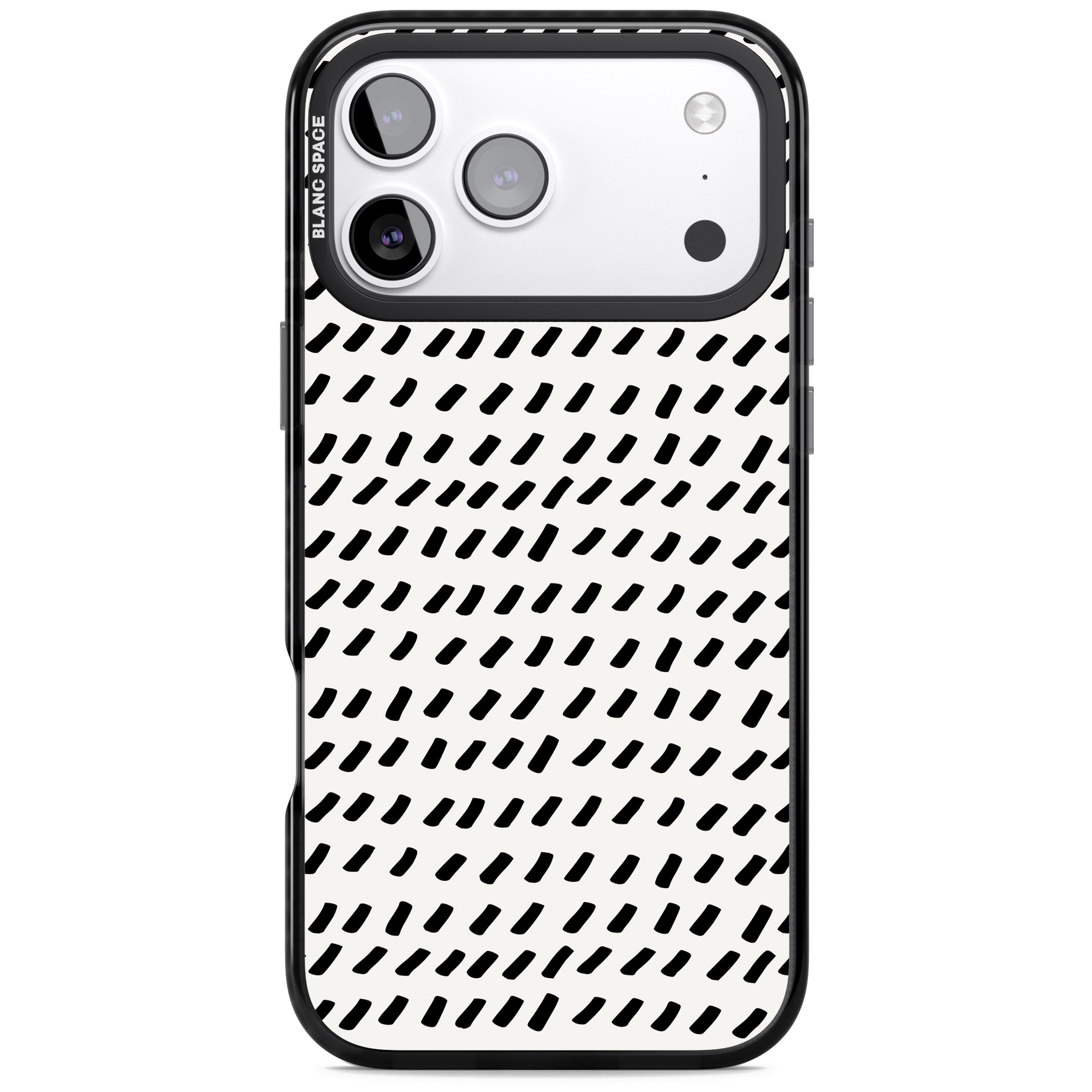Hand Drawn Lines Pattern iPhone 17 Pro Impact Black Phone Case