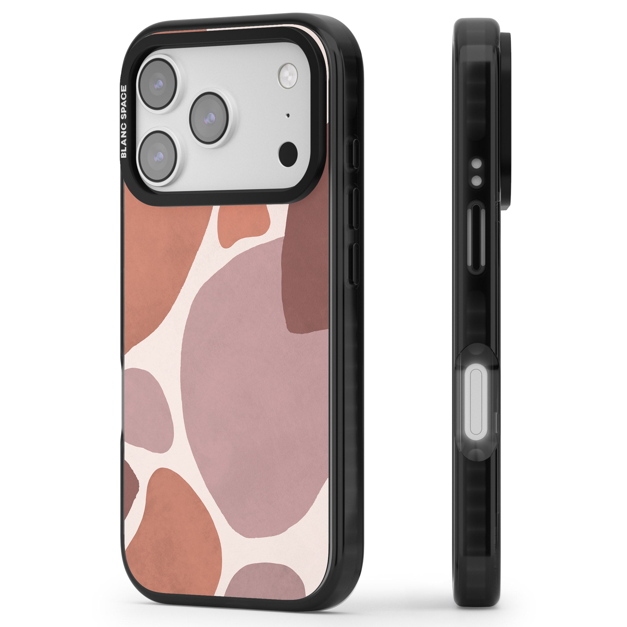 Terra Abstract iPhone 17 Pro Max Impact Black Phone Case Side Profile