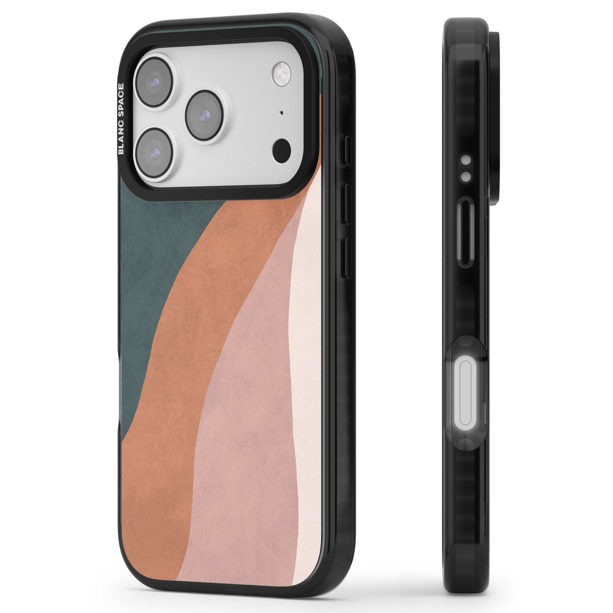 Earthwave Abstract iPhone 17 Pro Max Impact Black Phone Case Side Profile
