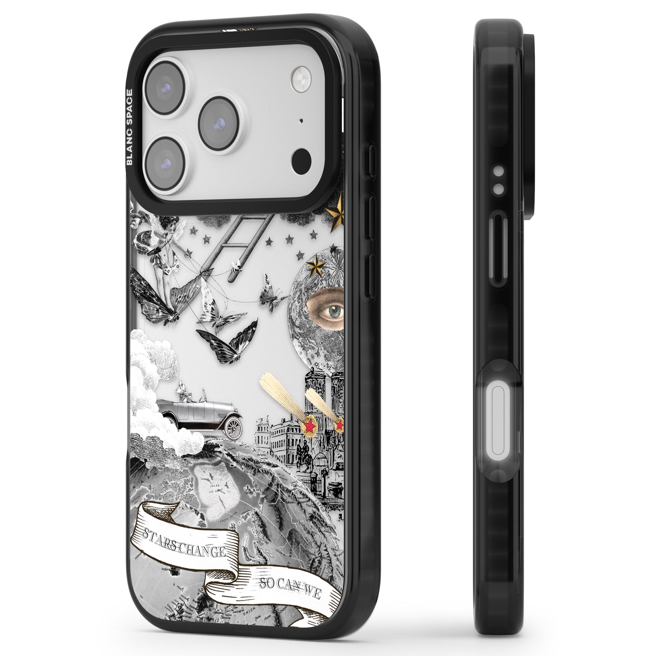 Stars Change So Can We iPhone 17 Pro Max Impact Black Phone Case Side Profile