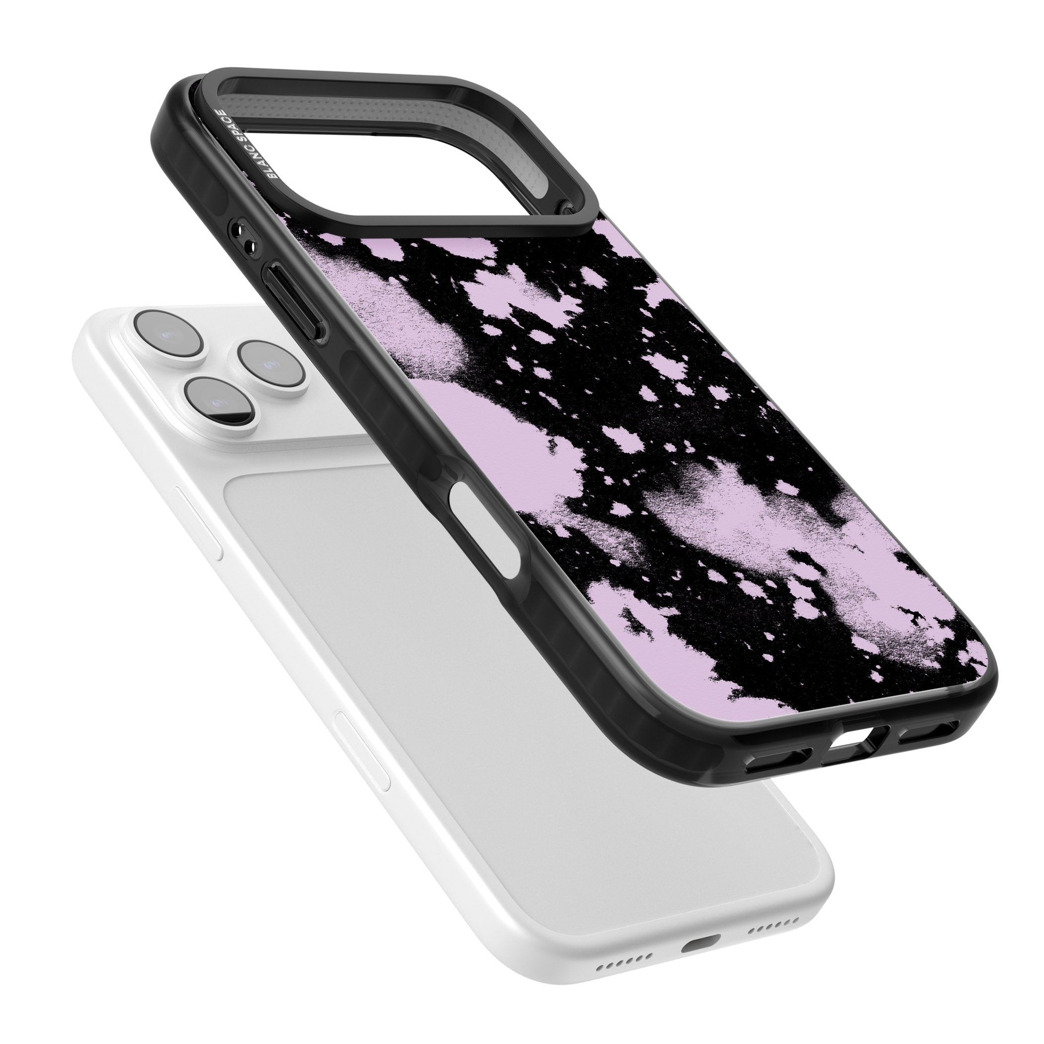 Pink & Black Acid Wash Tie Dye iPhone 17 Pro Max Impact Black Phone Case Colours
