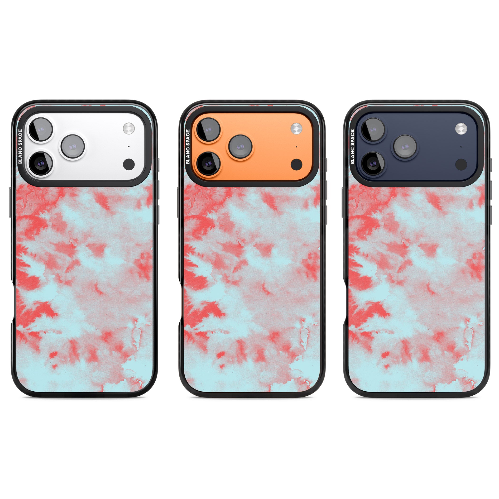 Red & Blue Acid Cloud iPhone 17 Pro Impact Black Phone Case APT Impact Protection