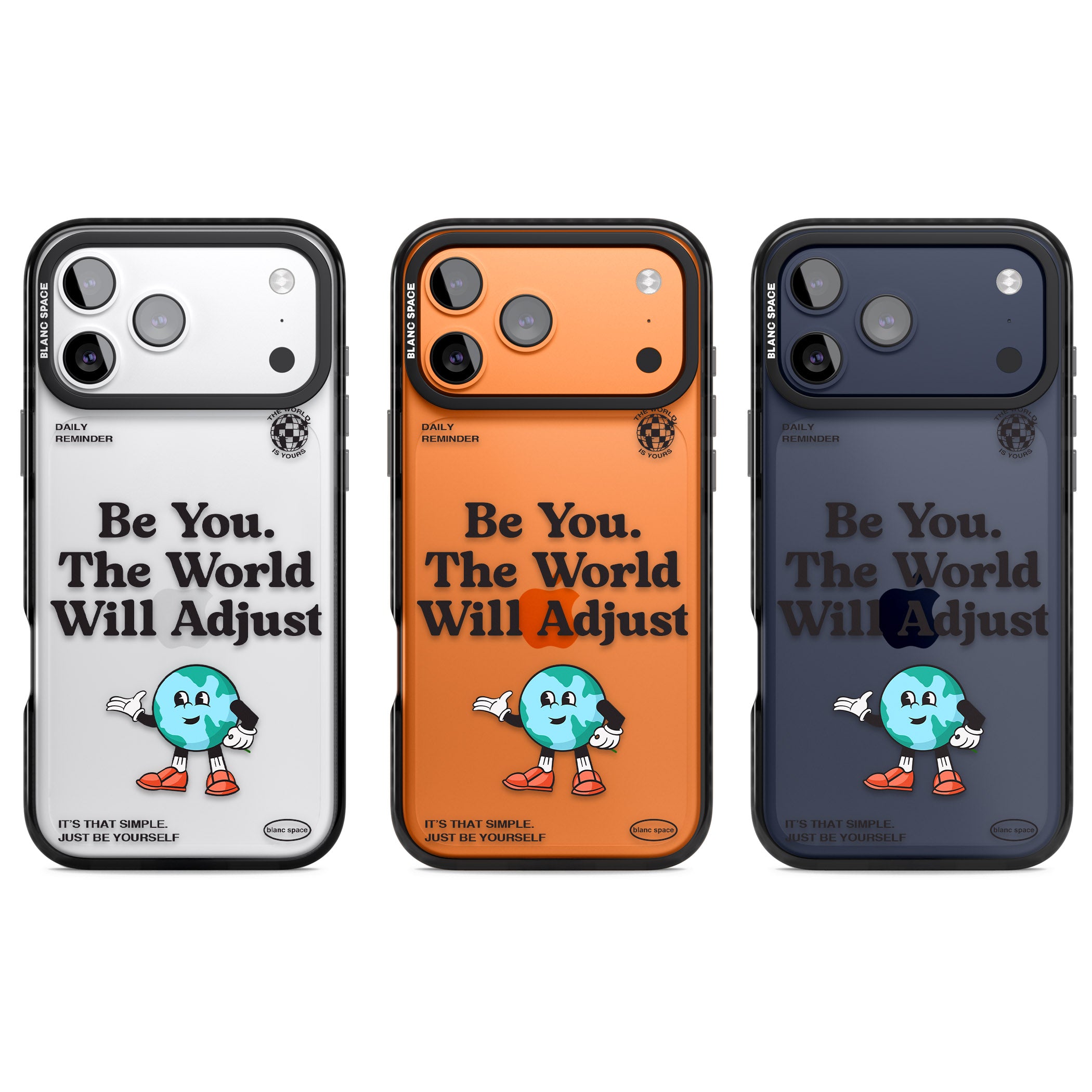 Be You The World Will Adjust iPhone 17 Pro Impact Black Phone Case APT Impact Protection