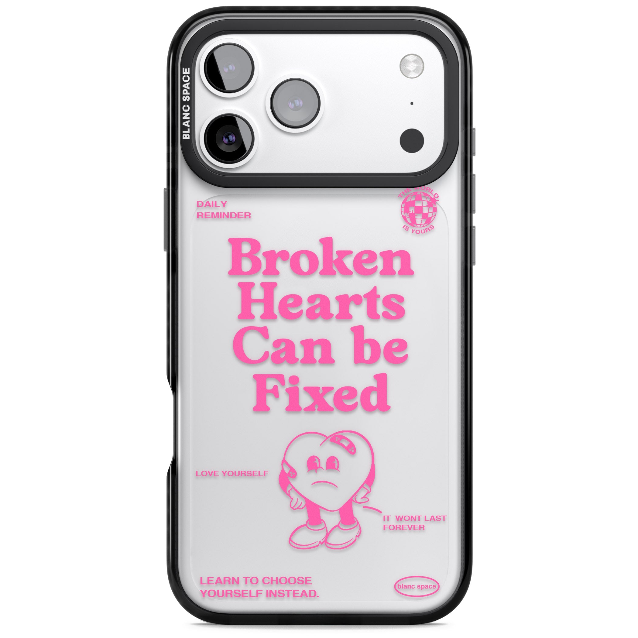 Broken Hearts Can Be Fixed iPhone 17 Pro Max Impact Black Phone Case