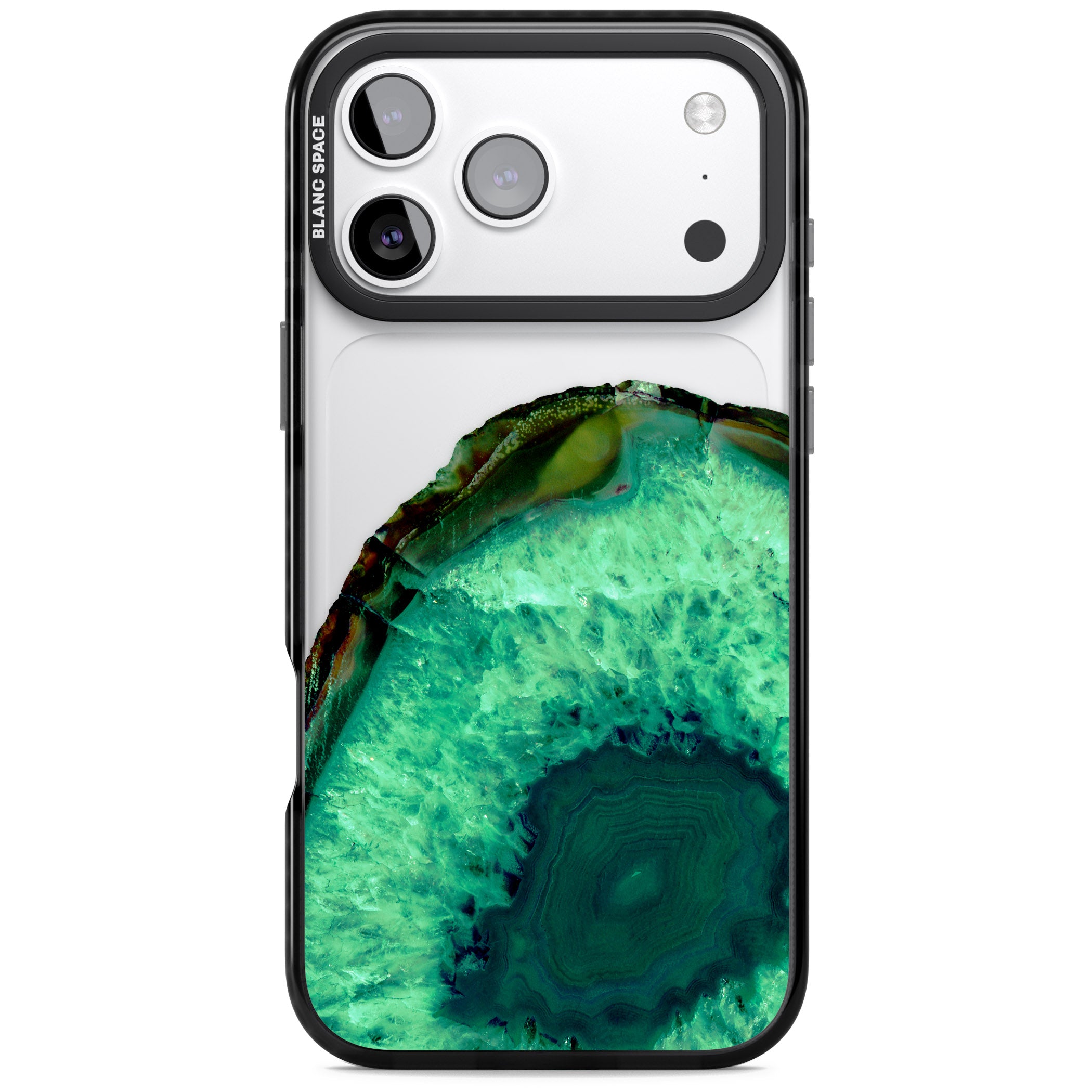 Emerald Geode iPhone 17 Pro Max Impact Black Phone Case