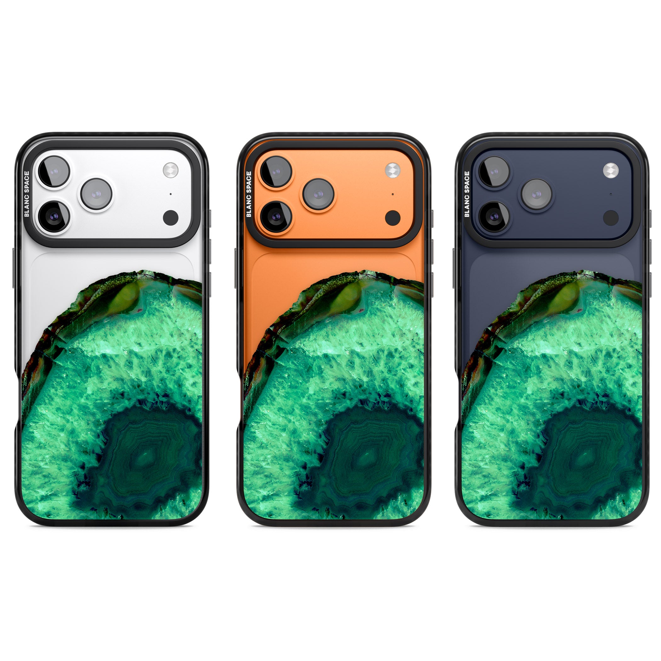 Emerald Geode iPhone 17 Pro Impact Black Phone Case APT Impact Protection