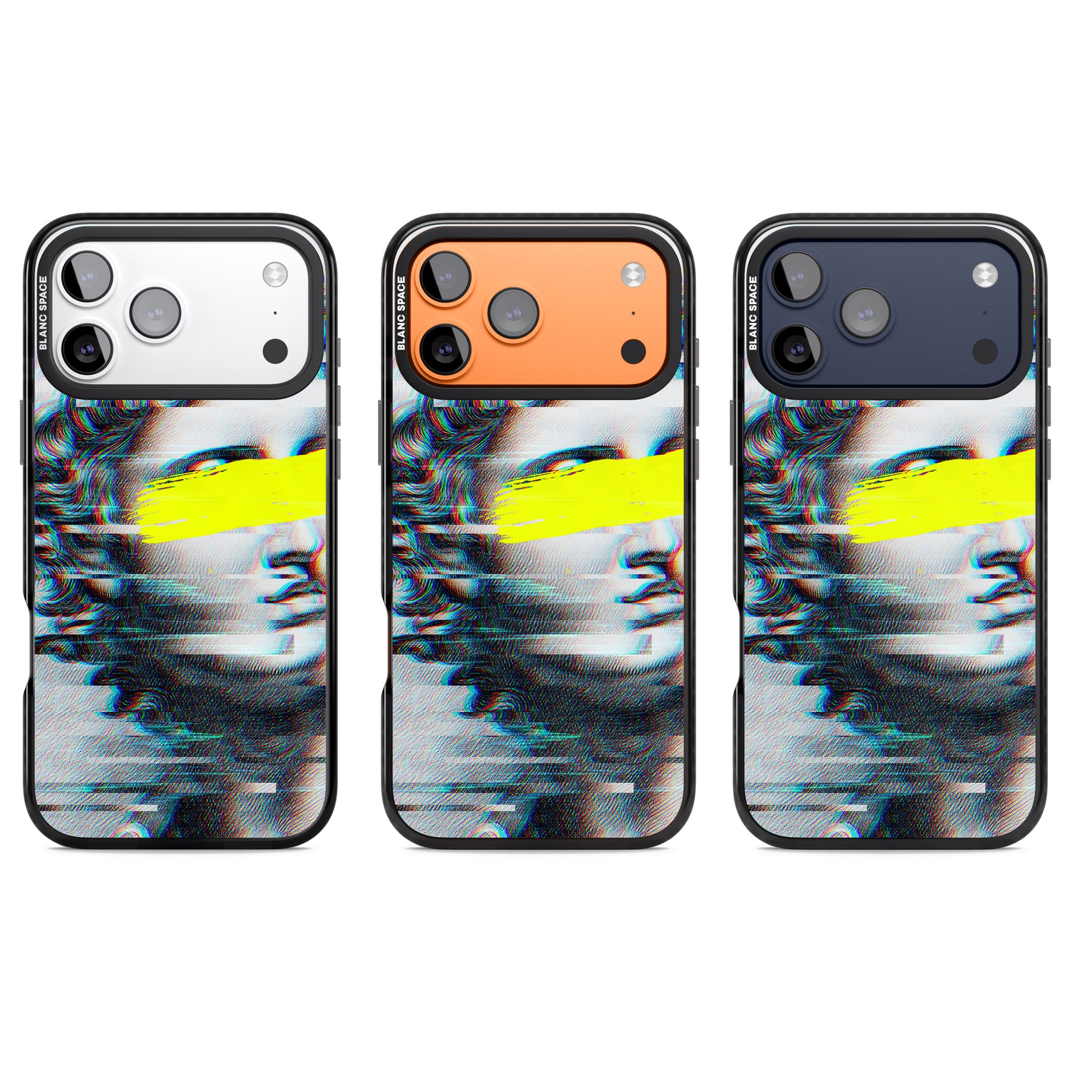 Glitched Fragment iPhone 17 Pro Impact Black Phone Case APT Impact Protection