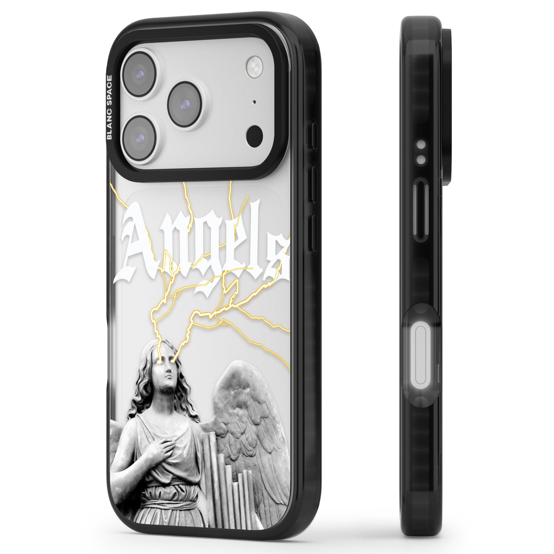 Angels iPhone 17 Pro Max Impact Black Phone Case Side Profile
