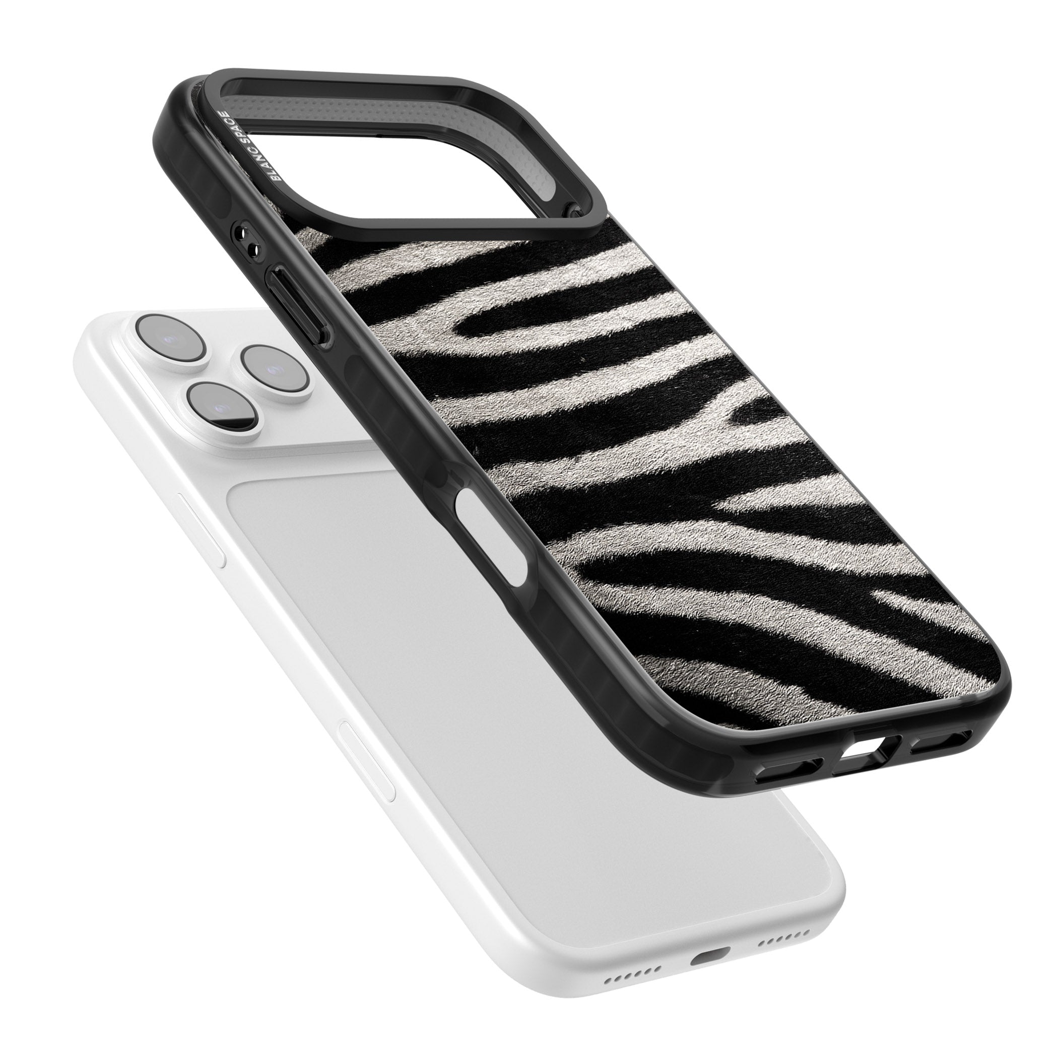 Zebra Print iPhone 17 Pro Max Impact Black Phone Case Colours