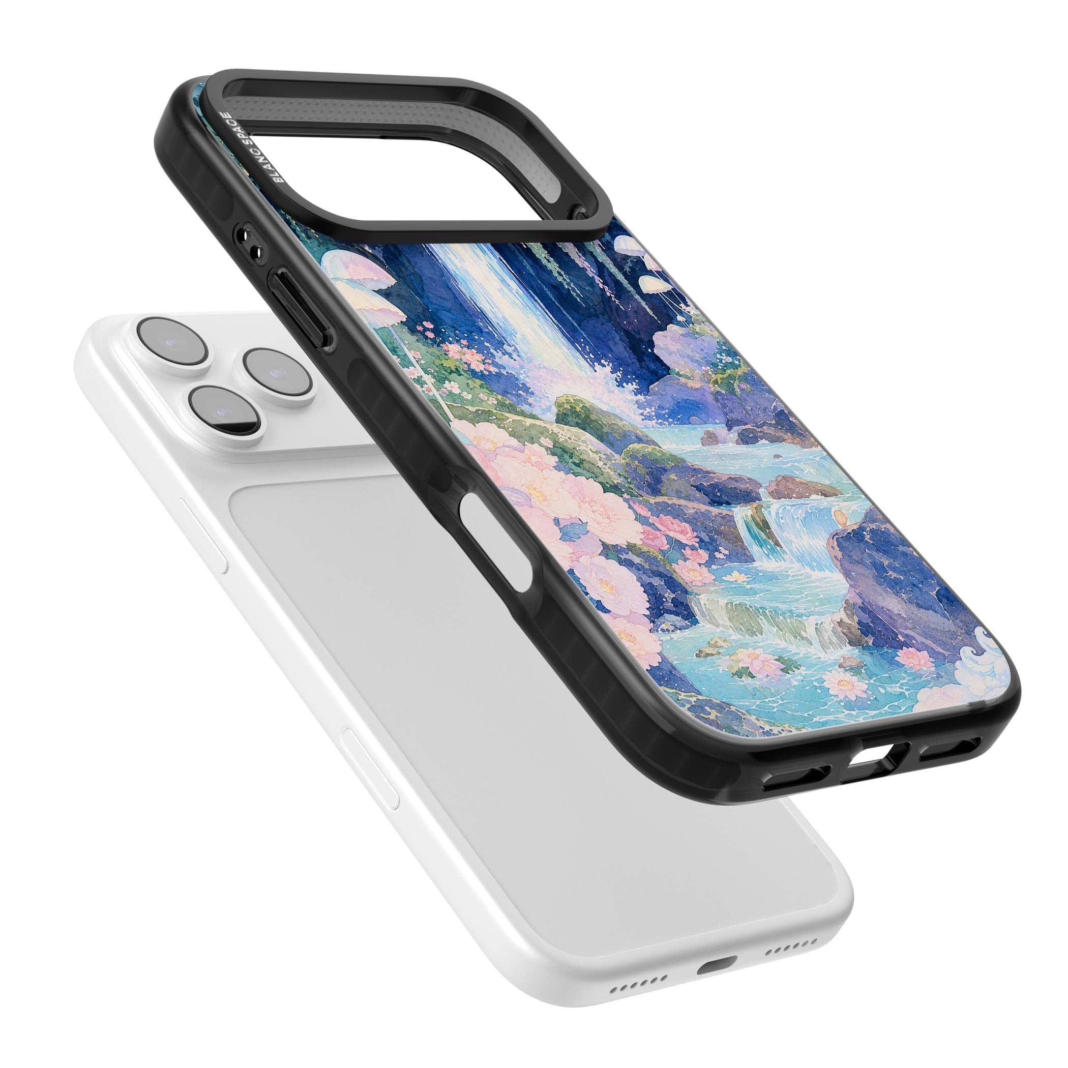 Mystic Waterfall art iPhone case | Clear Impact case for iPhone 17 Pro, iPhone 17 Pro Max