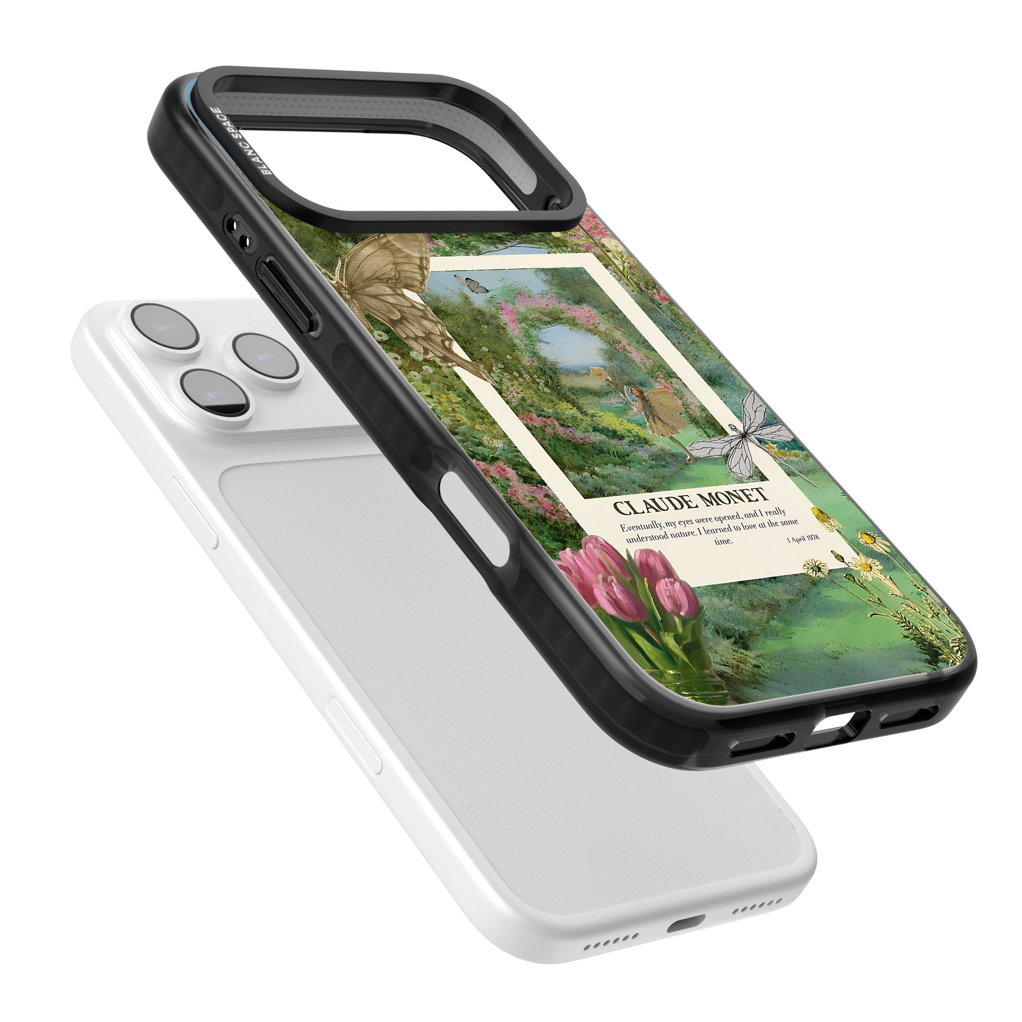 Monet Fairy Garden iPhone 17 Pro Max Impact Black Phone Case Colours