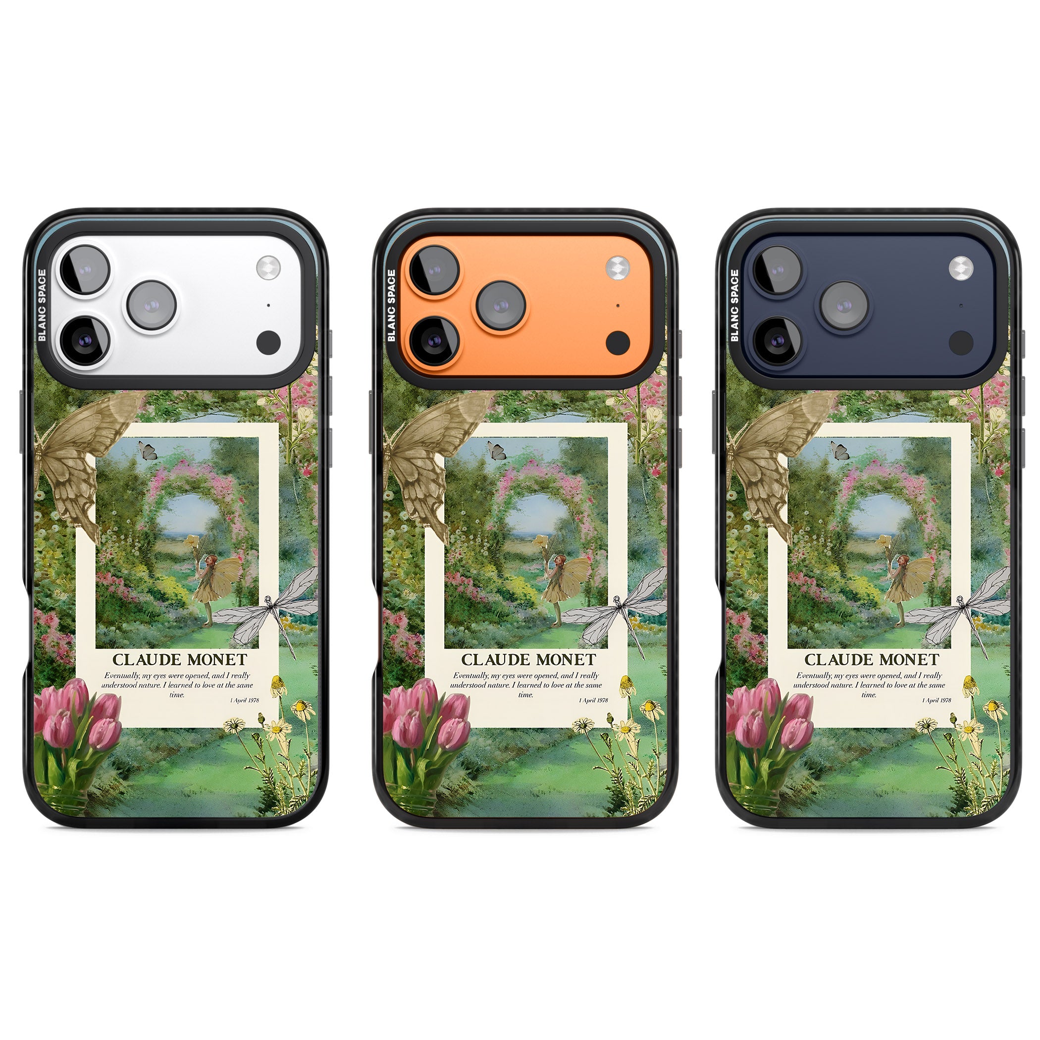 Monet Fairy Garden iPhone 17 Pro Impact Black Phone Case APT Impact Protection