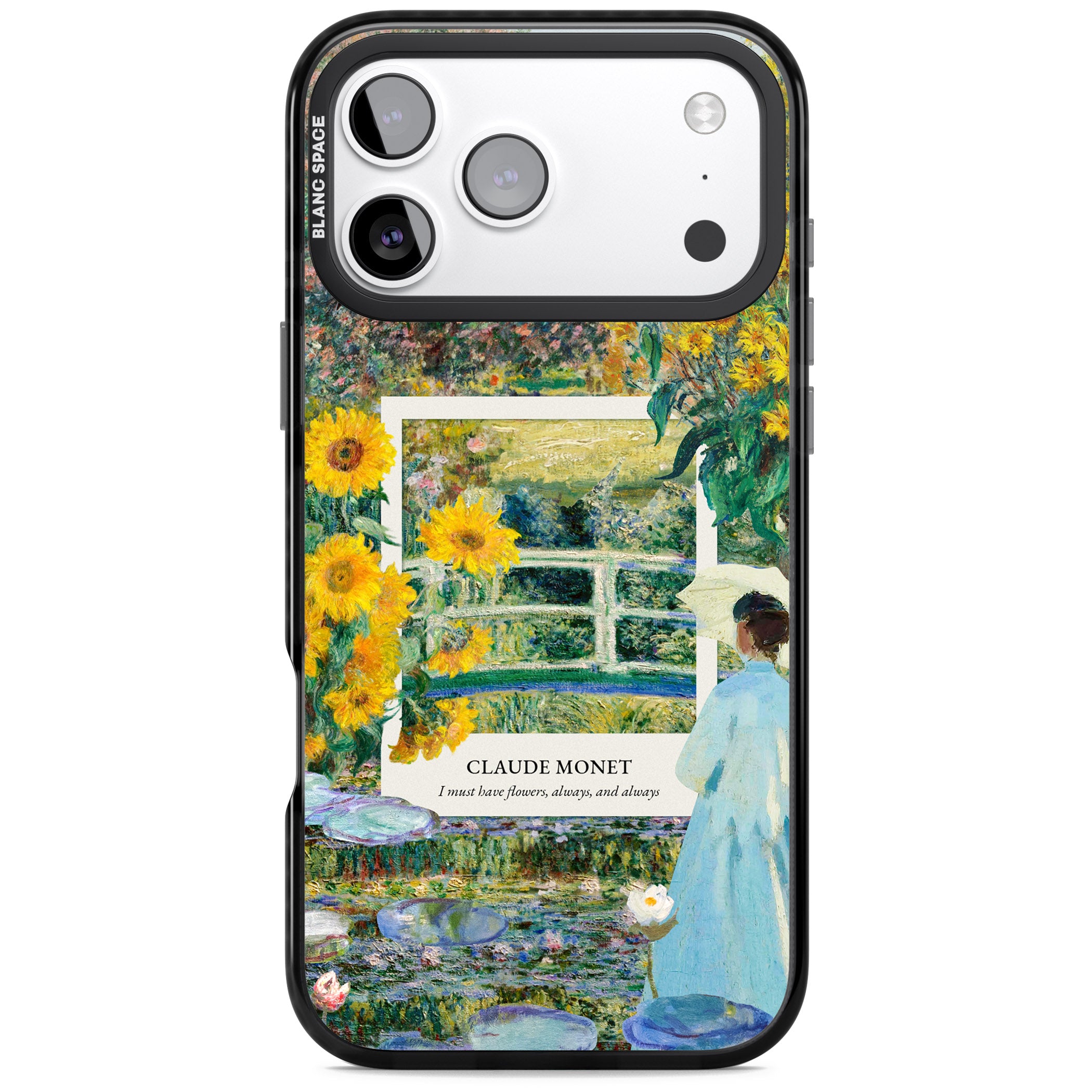 Monet Garden Bridge iPhone 17 Pro Max Impact Black Phone Case