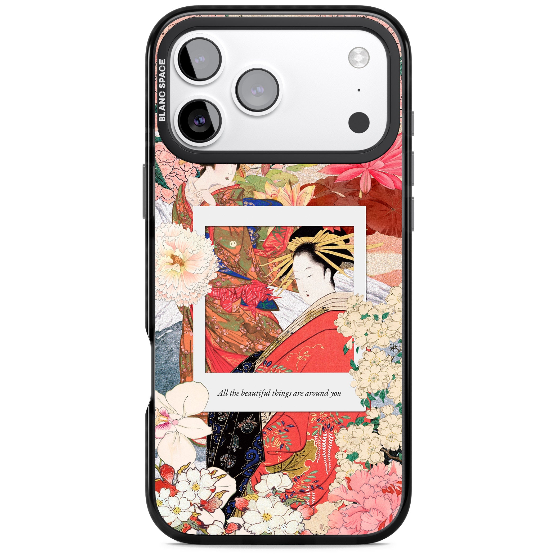 Woodblock Geisha iPhone 17 Pro Max Impact Black Phone Case