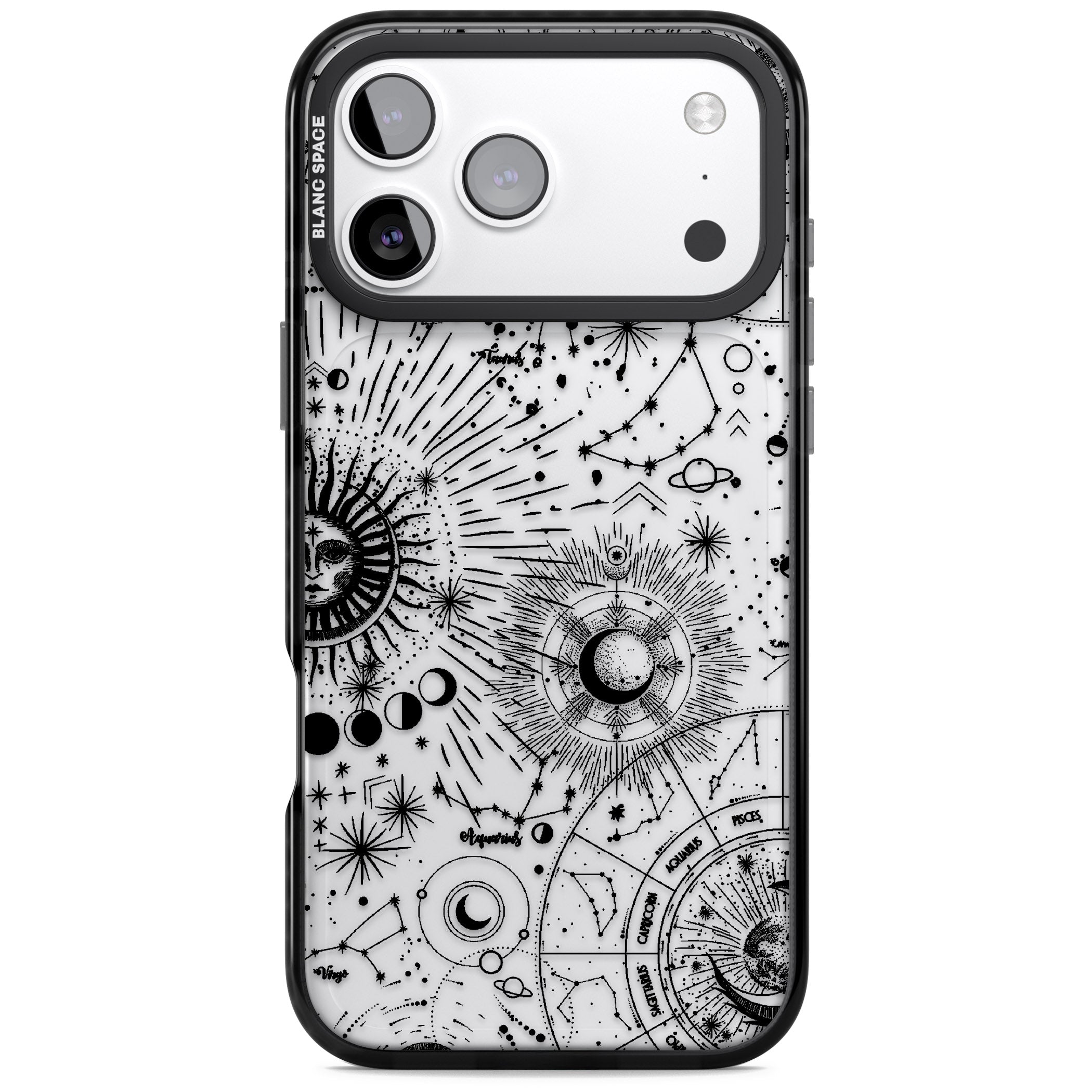Celestial Chart iPhone 17 Pro Max Impact Black Phone Case