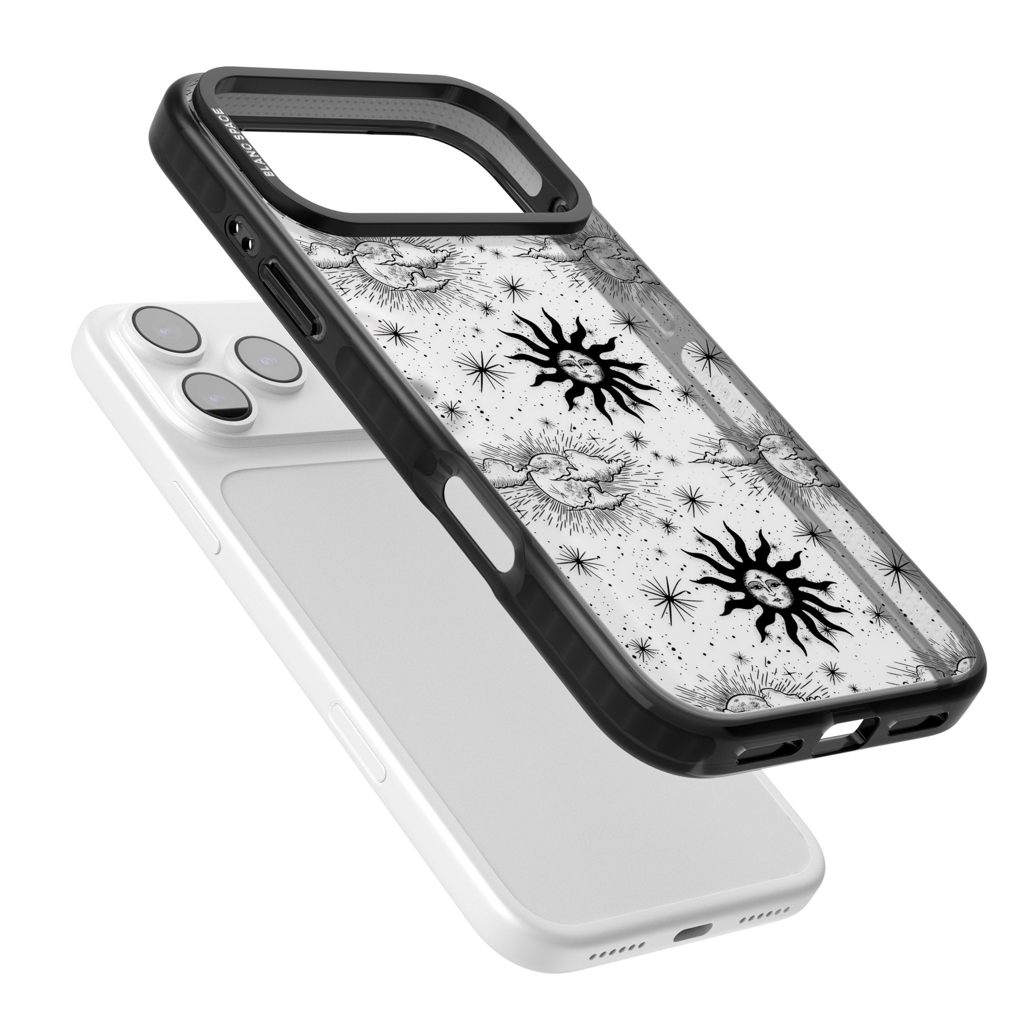 Vintage Sun & Moon iPhone 17 Pro Max Impact Black Phone Case Colours