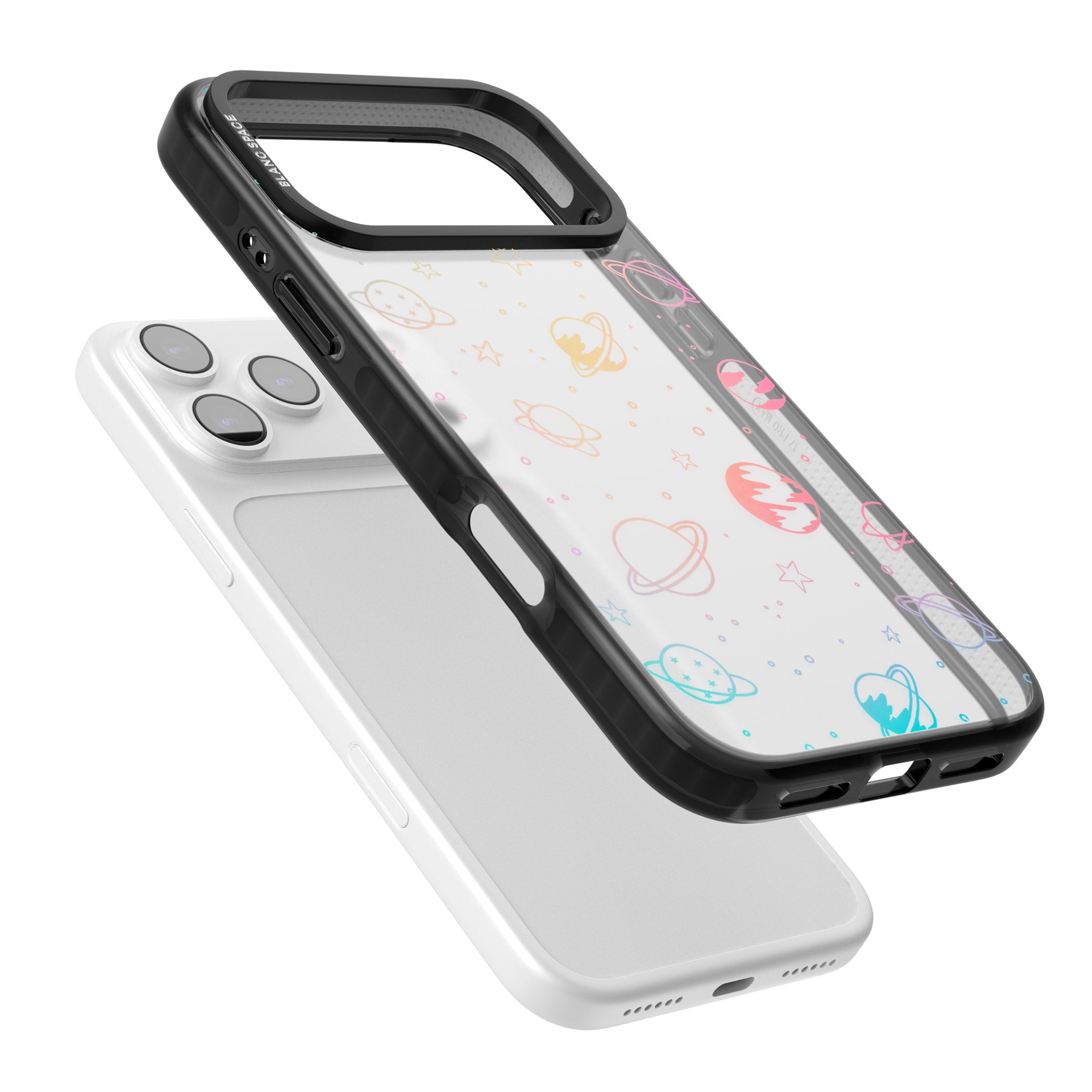 Pastel Space Universe iPhone 17 Pro Max Impact Black Phone Case Colours