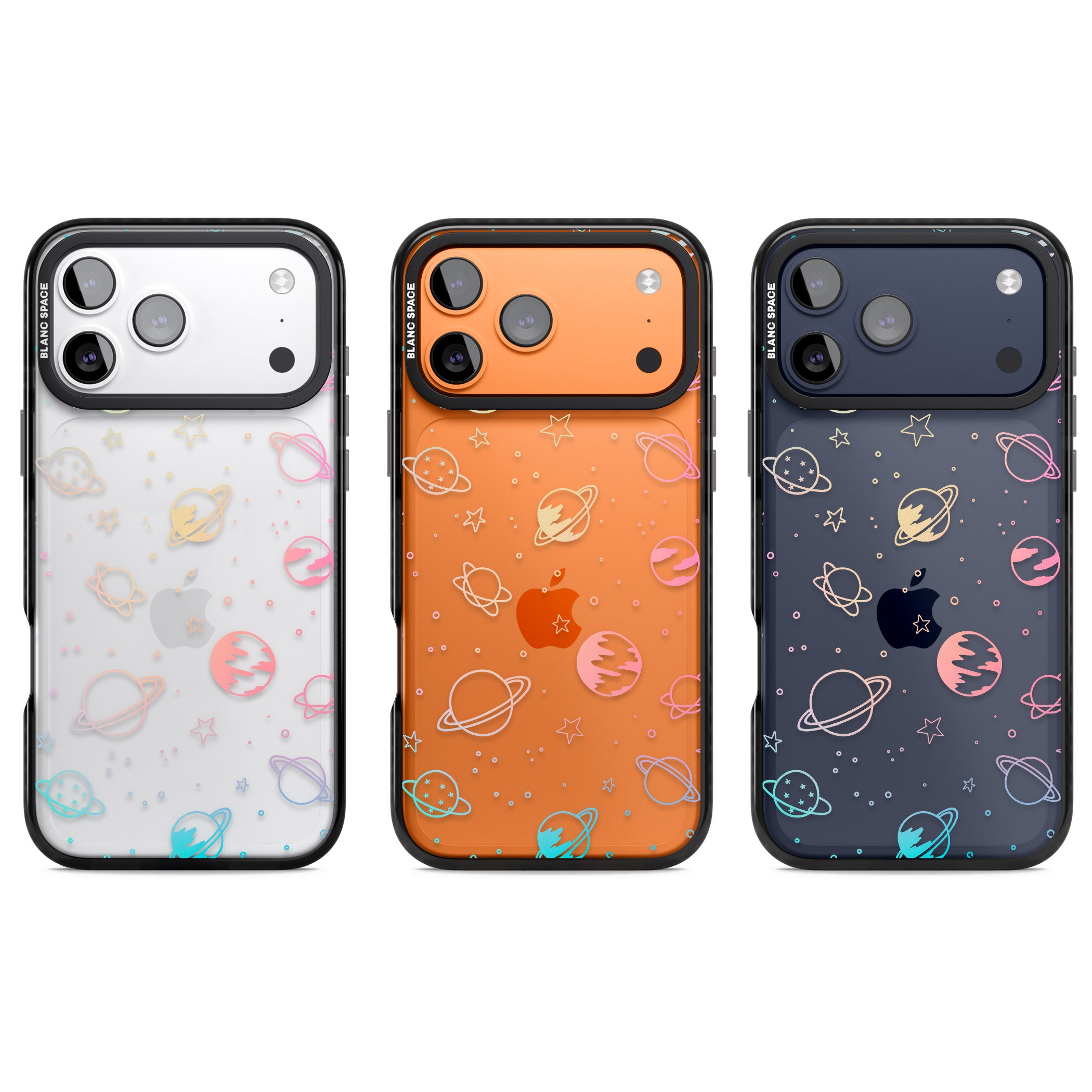 Pastel Space Universe iPhone 17 Pro Impact Black Phone Case APT Impact Protection