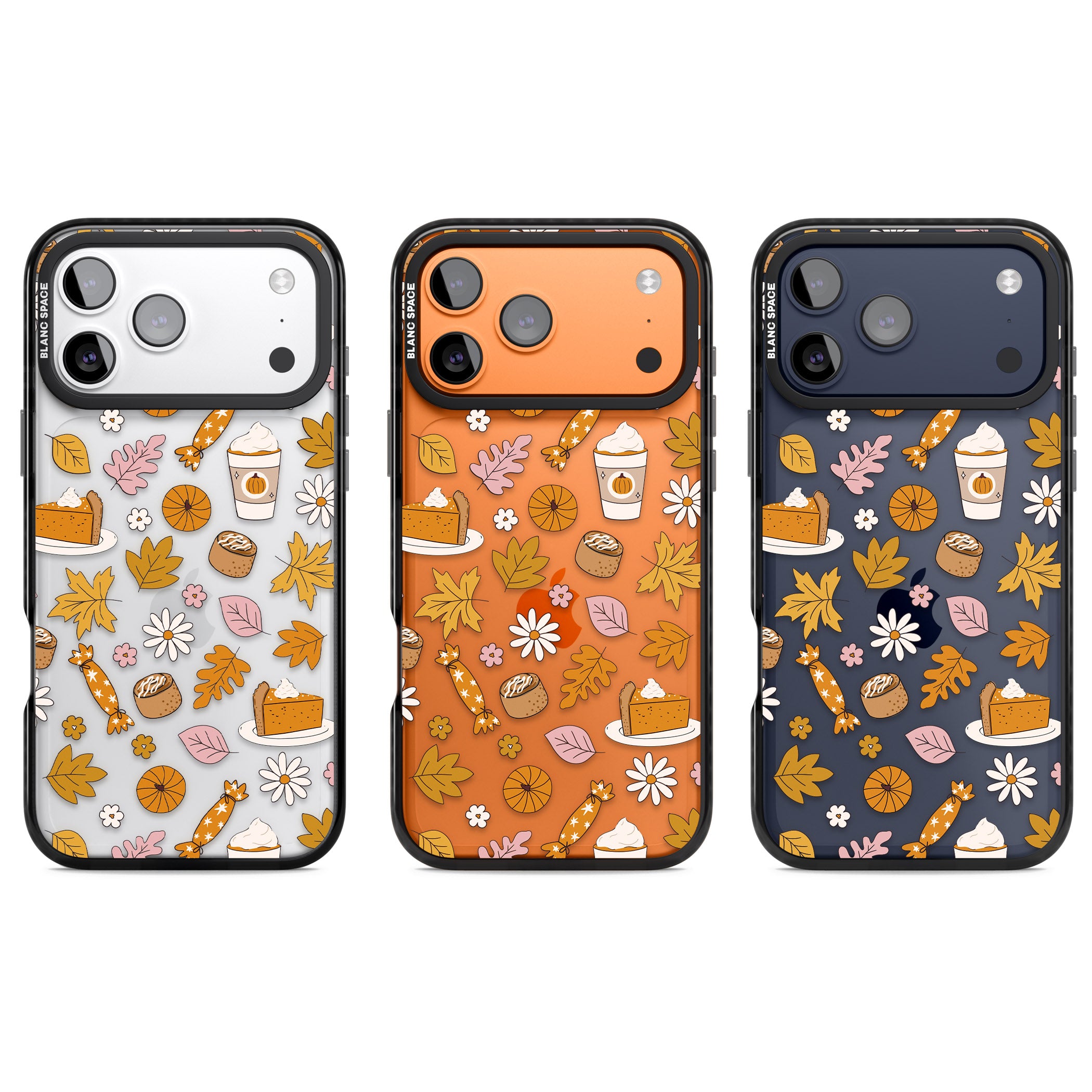 Pumpkin Spice iPhone 17 Pro Impact Black Phone Case APT Impact Protection