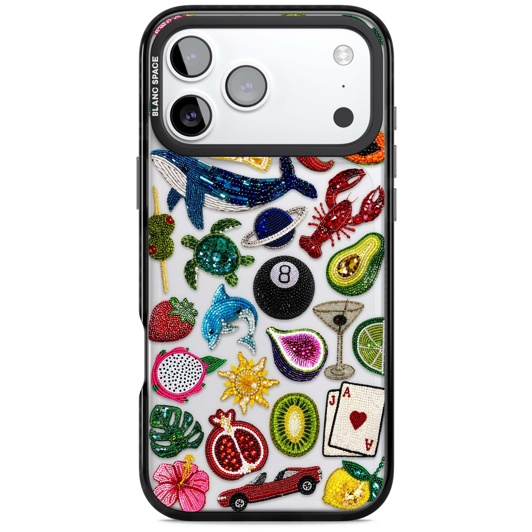 Beaded Mix cute iPhone case | Clear Impact case for iPhone 17 Pro, iPhone 17 Pro Max